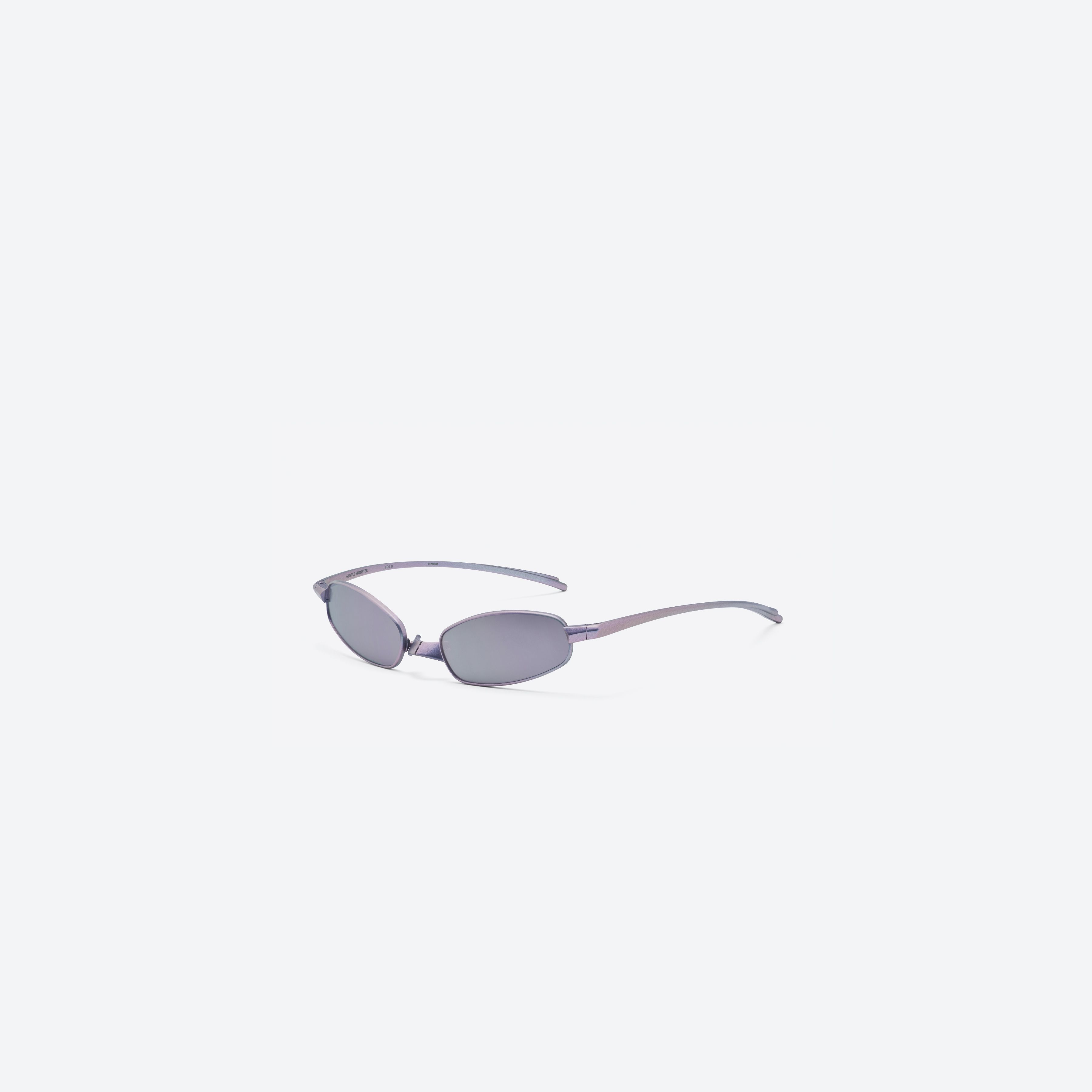 45-degree view of Gentle Monster Brutal MSV1 Silver Metal framed Square sunglasses.