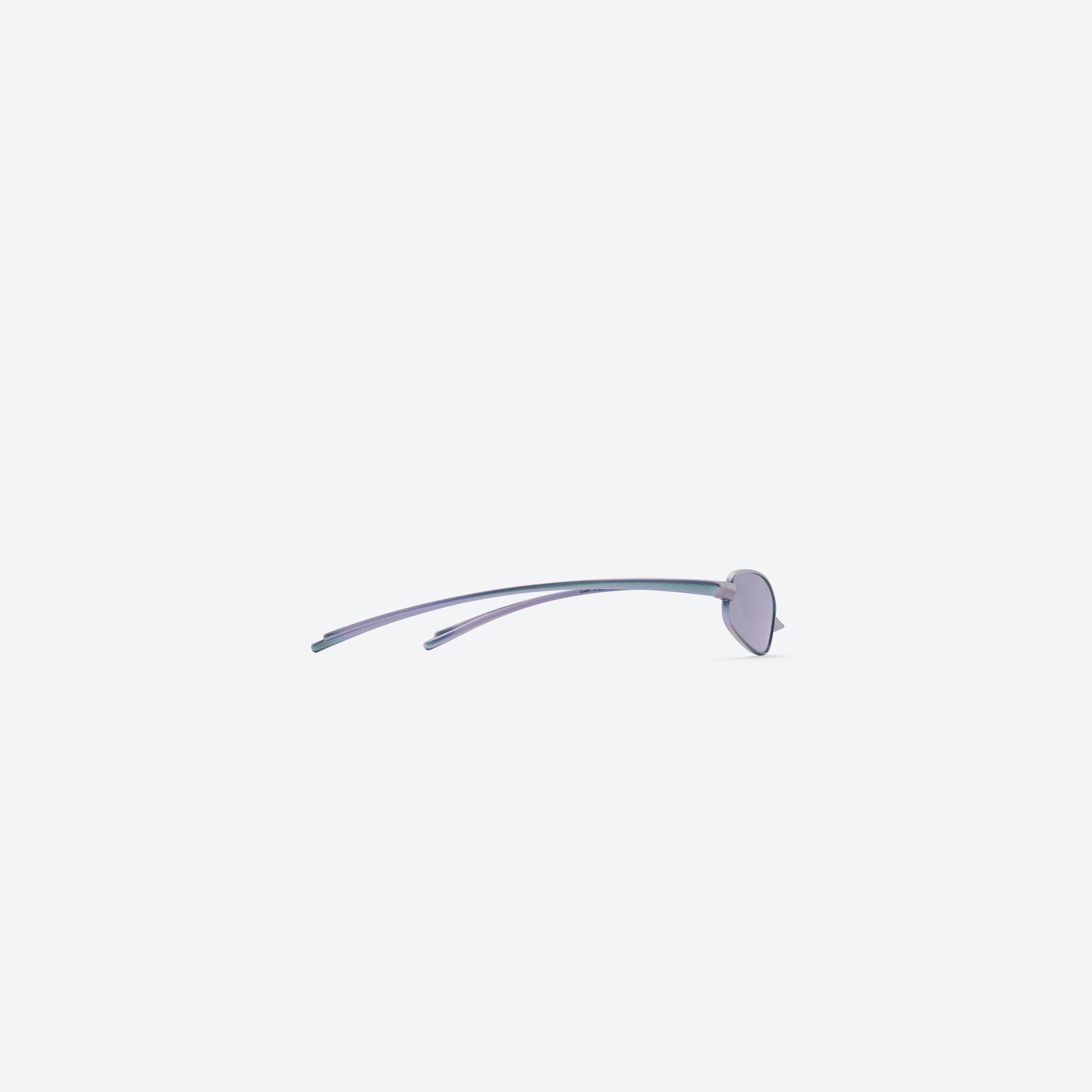A detailed right view of Gentle Monster Brutal MSV1 Silver Metal framed Square sunglasses.