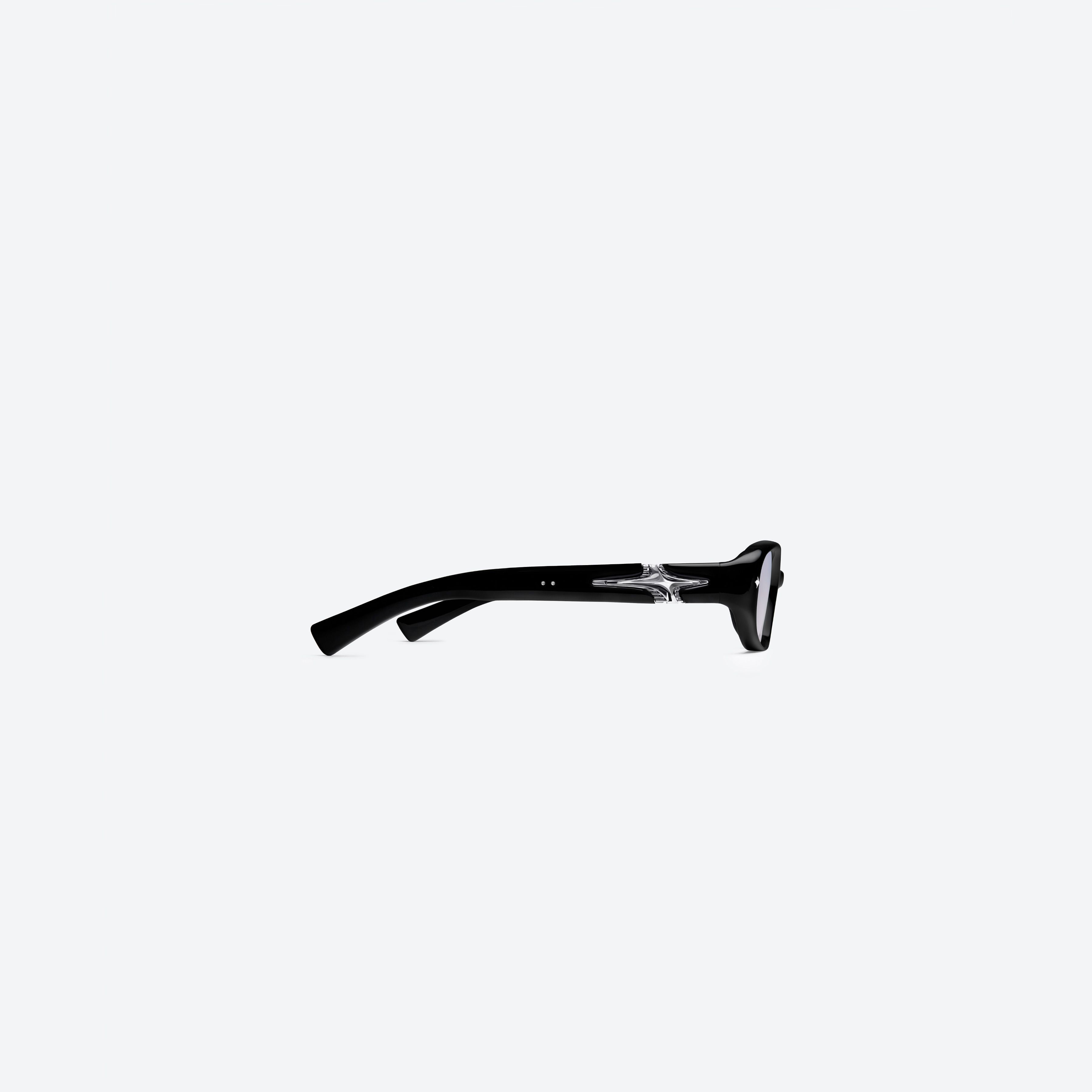 A detailed right view of Gentle Monster Kafka 01(V) Black Mixed framed Square glasses.