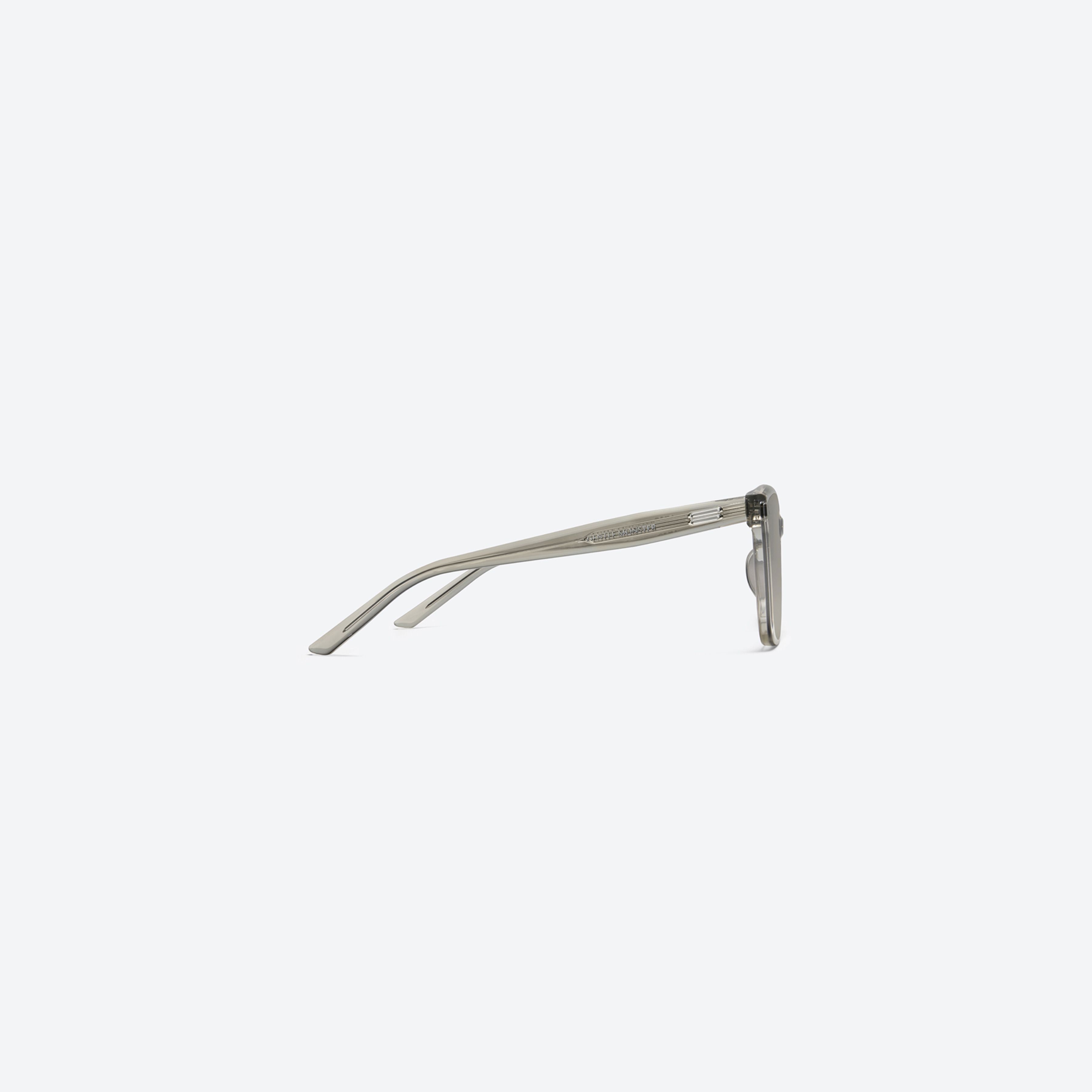 A detailed right view of Gentle Monster Gent BRC11 Brown Acetate framed Square sunglasses.
