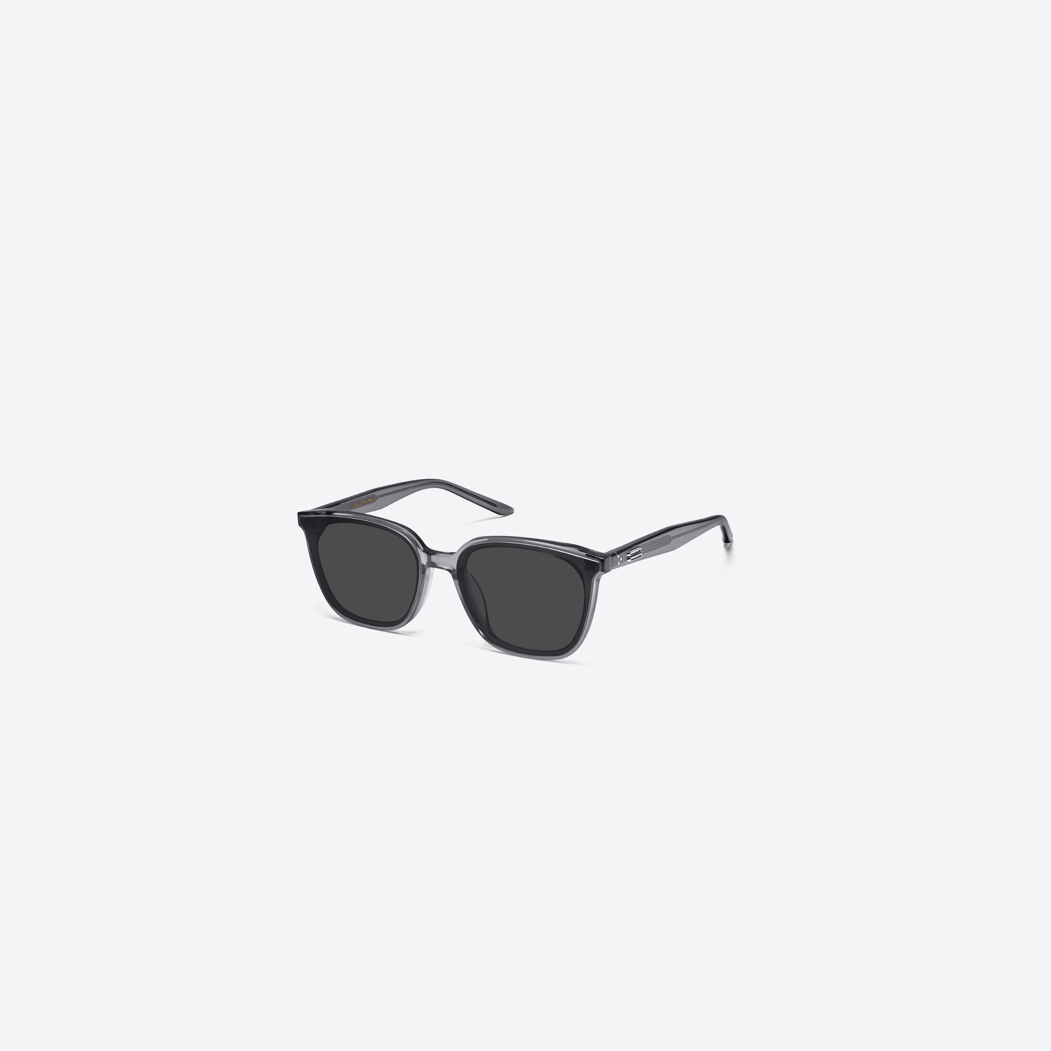 45-degree view of Gentle Monster Alma G1 Gray Acetate framed Square sunglasses.