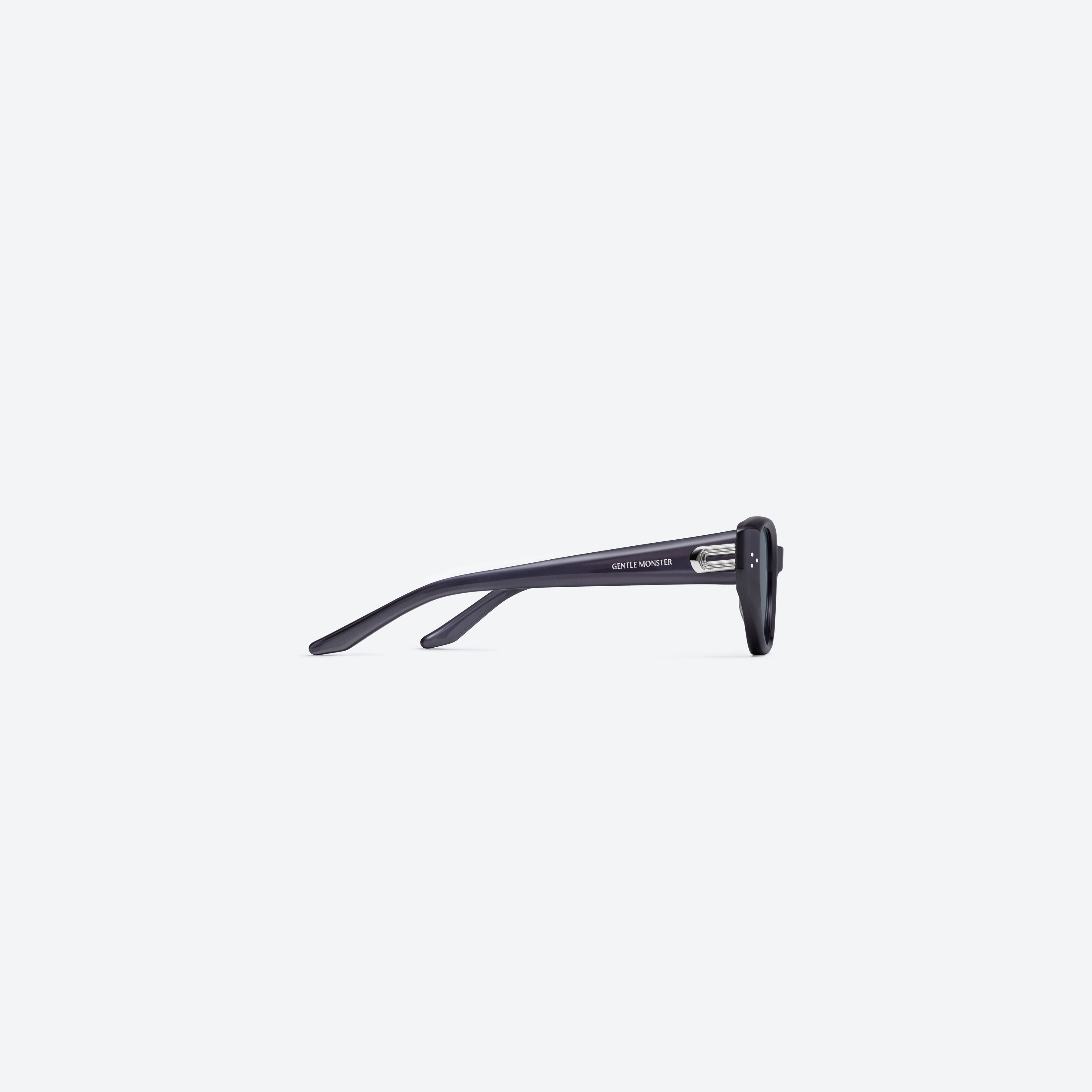 A detailed right view of Gentle Monster Boni G11 Gray Acetate framed Cat-eye sunglasses.