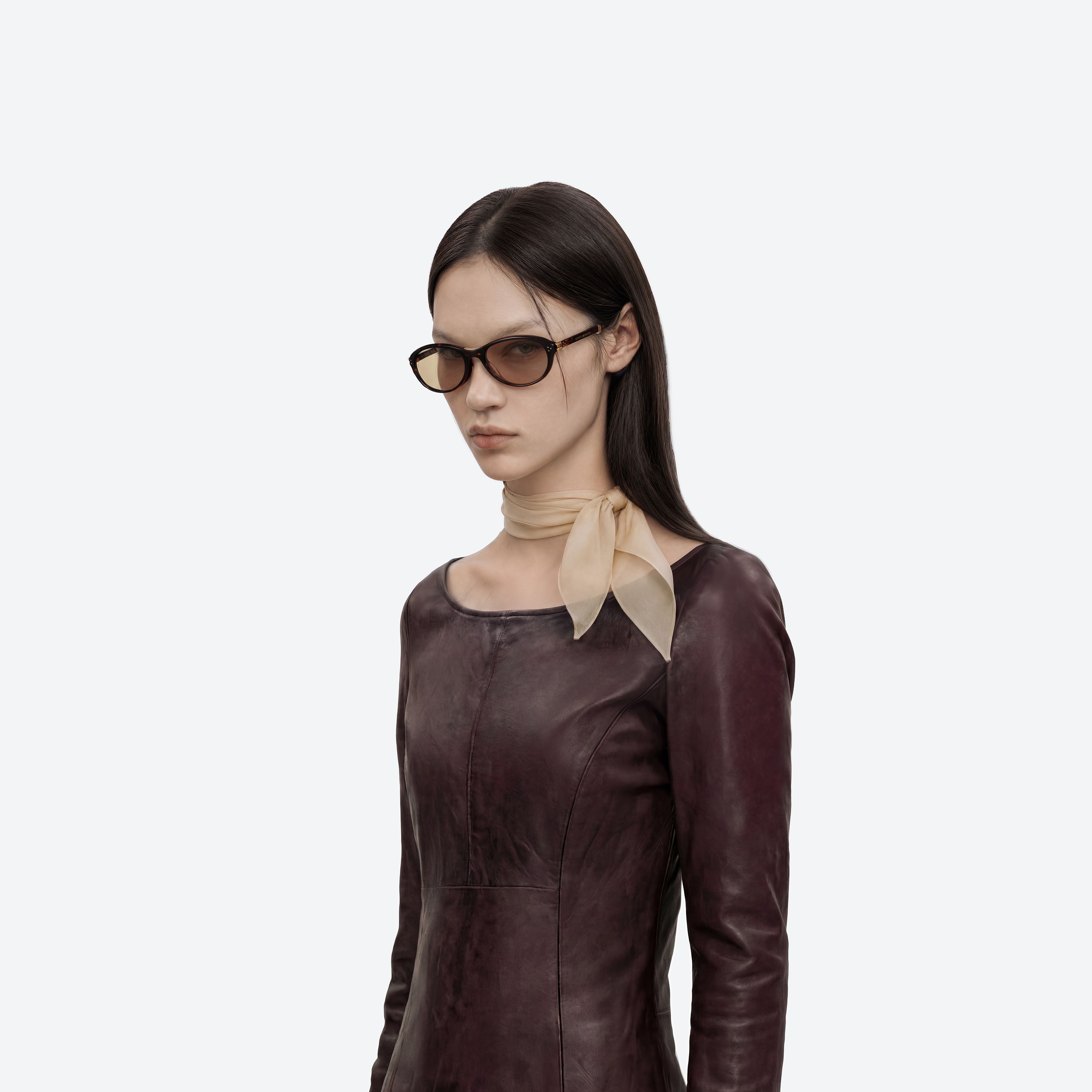 Model wearing the Harv T1 Tortoise Acetate framed Aviator sunglasses.