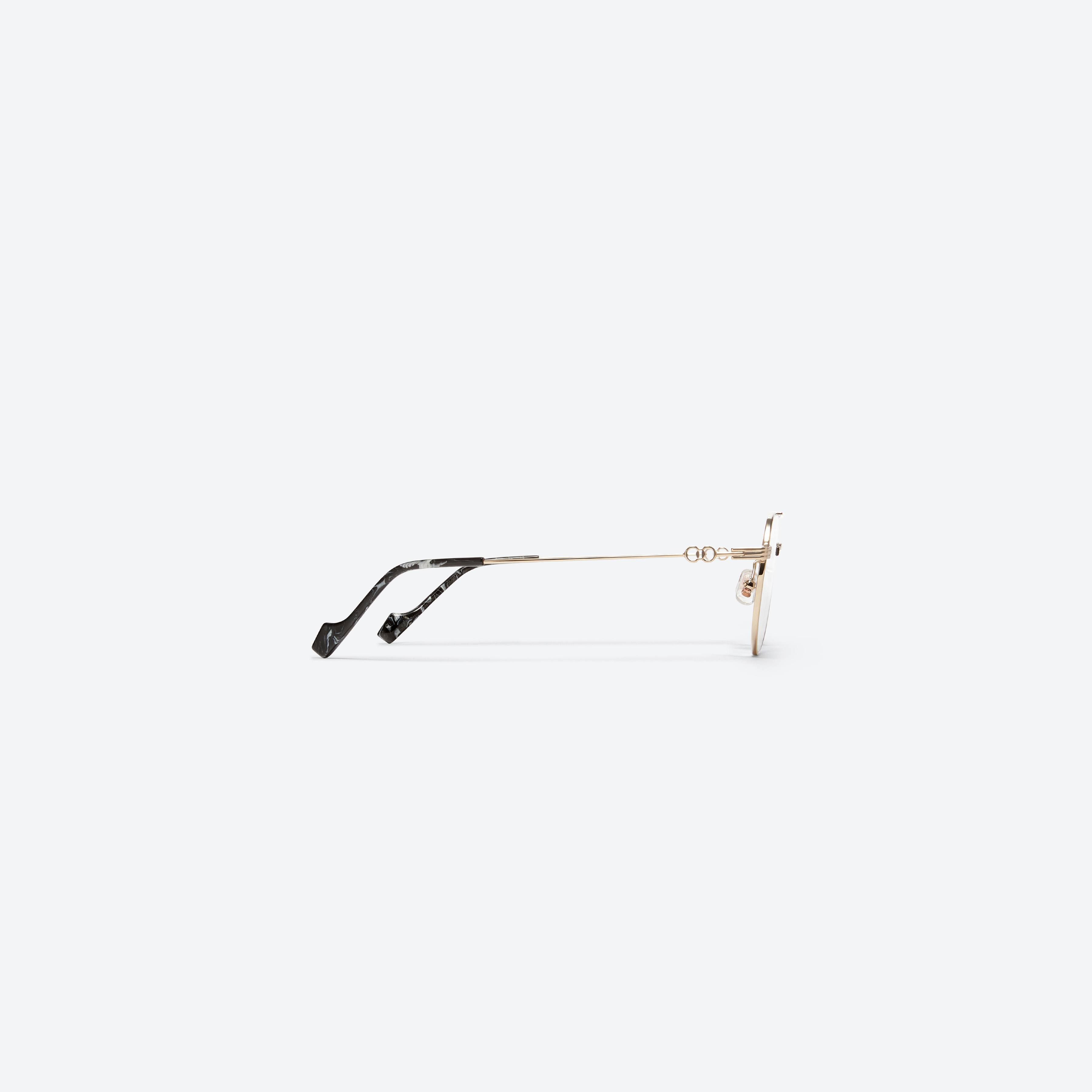 A detailed right view of Gentle Monster Jennie - 26 031 Gold Metal framed Aviator glasses.