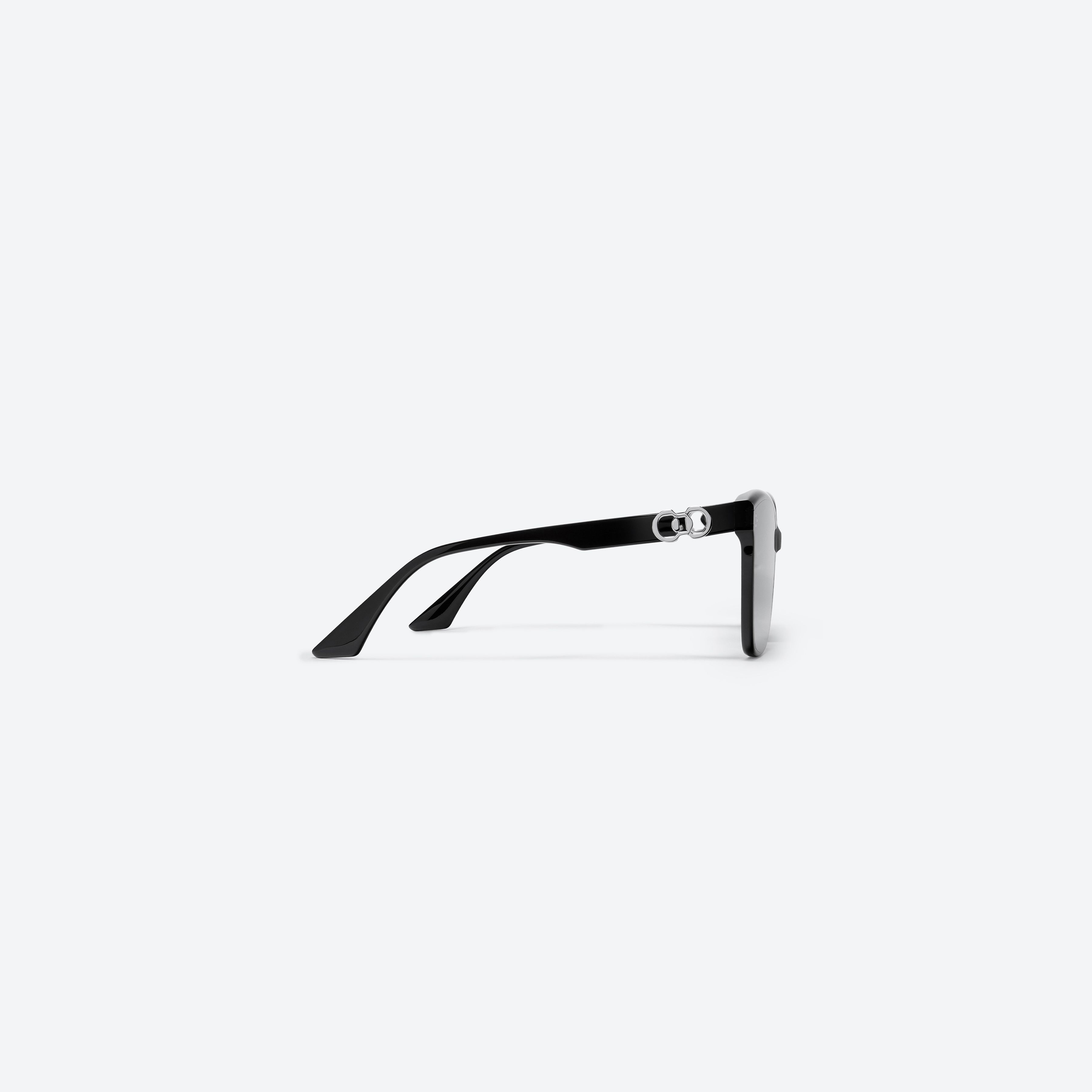 A detailed right view of Gentle Monster Jennie - Angel 01 Black Mixed framed Square sunglasses.