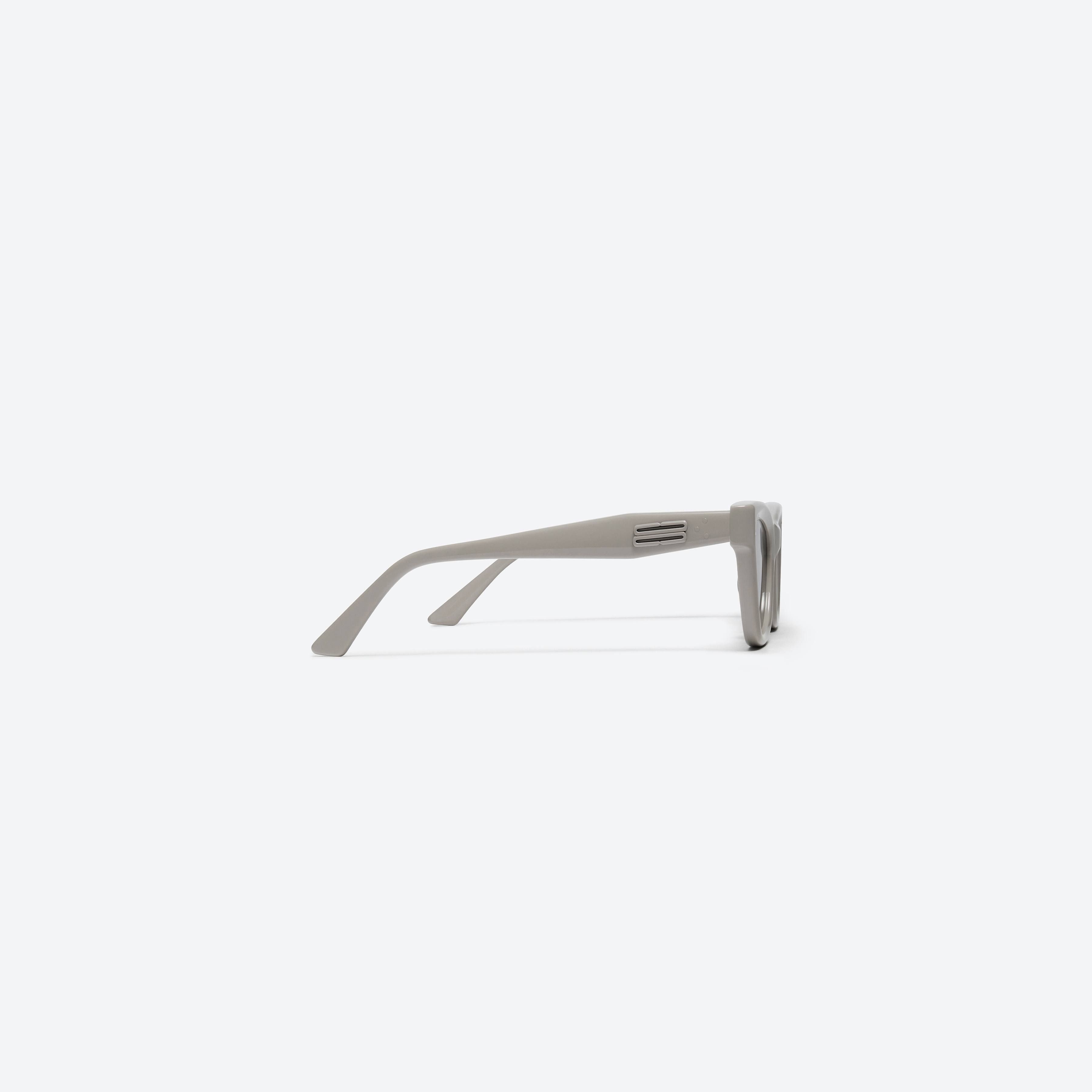 A detailed right view of Gentle Monster Milo G10 Gray Acetate framed Cat-eye sunglasses.