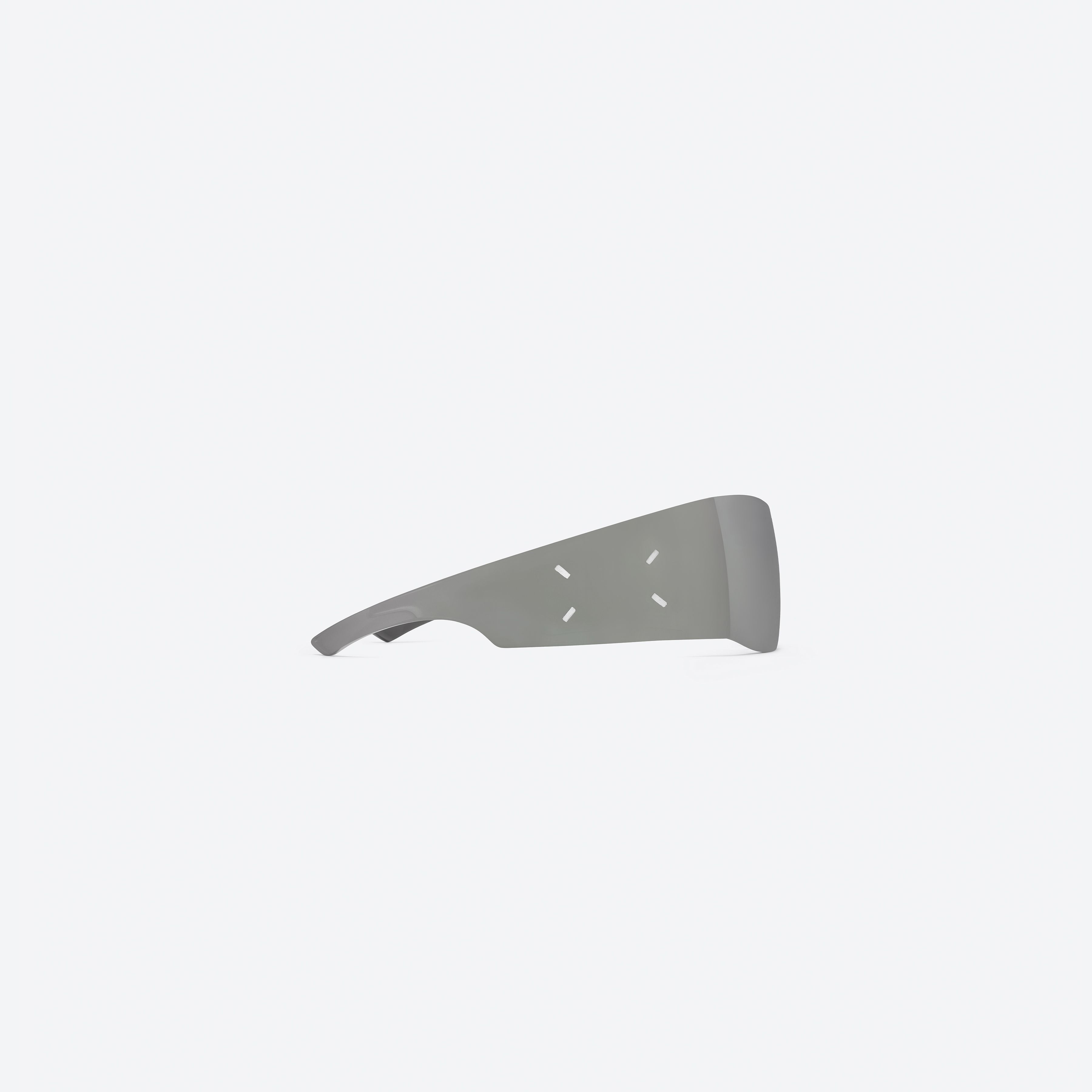 A detailed right view of Gentle Monster Maison Margiela - MM201 MSV1 Silver Nylon framed Wraparound sunglasses.