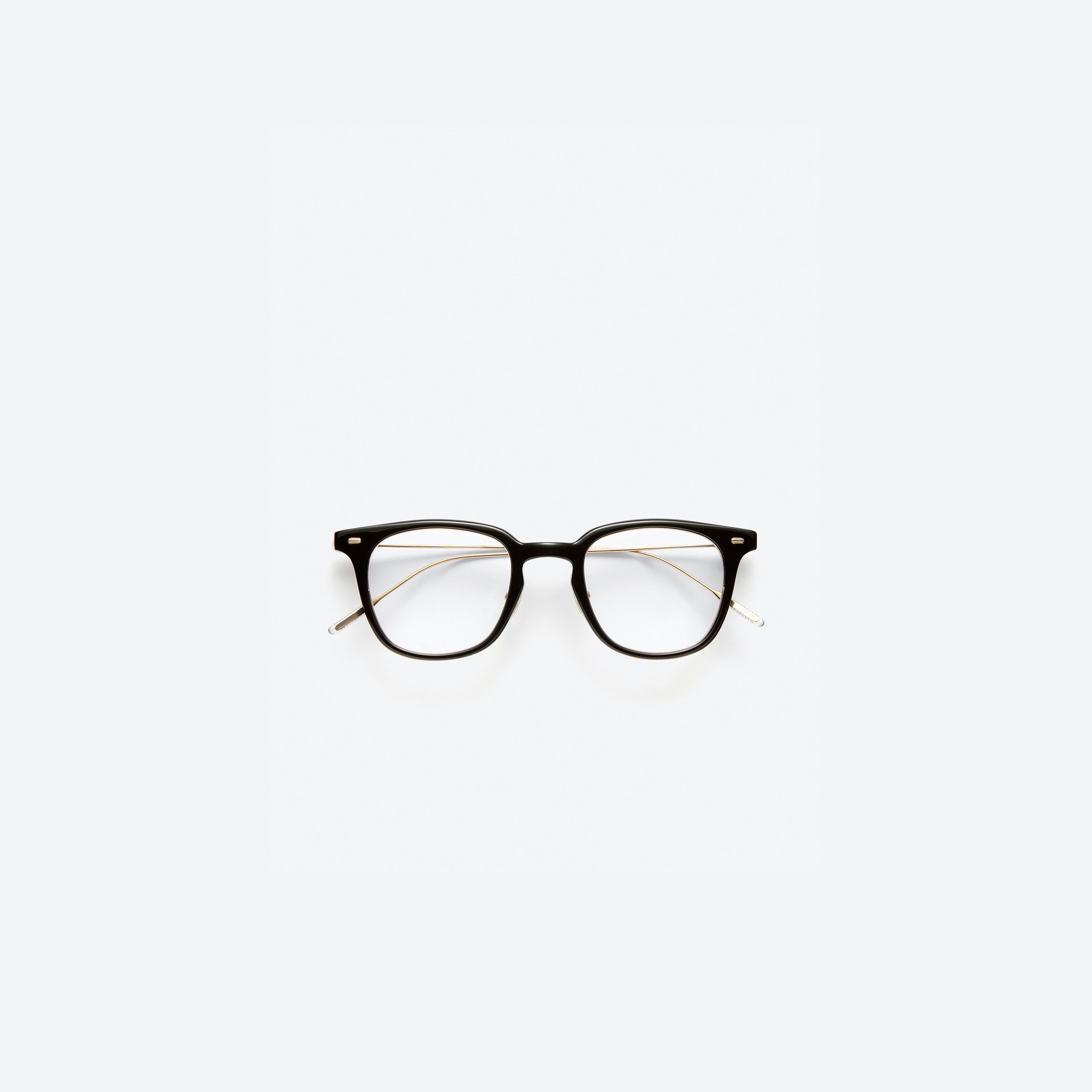 A front view of Gentle Monster Booster 01 Black Mixed framed Square glasses.
