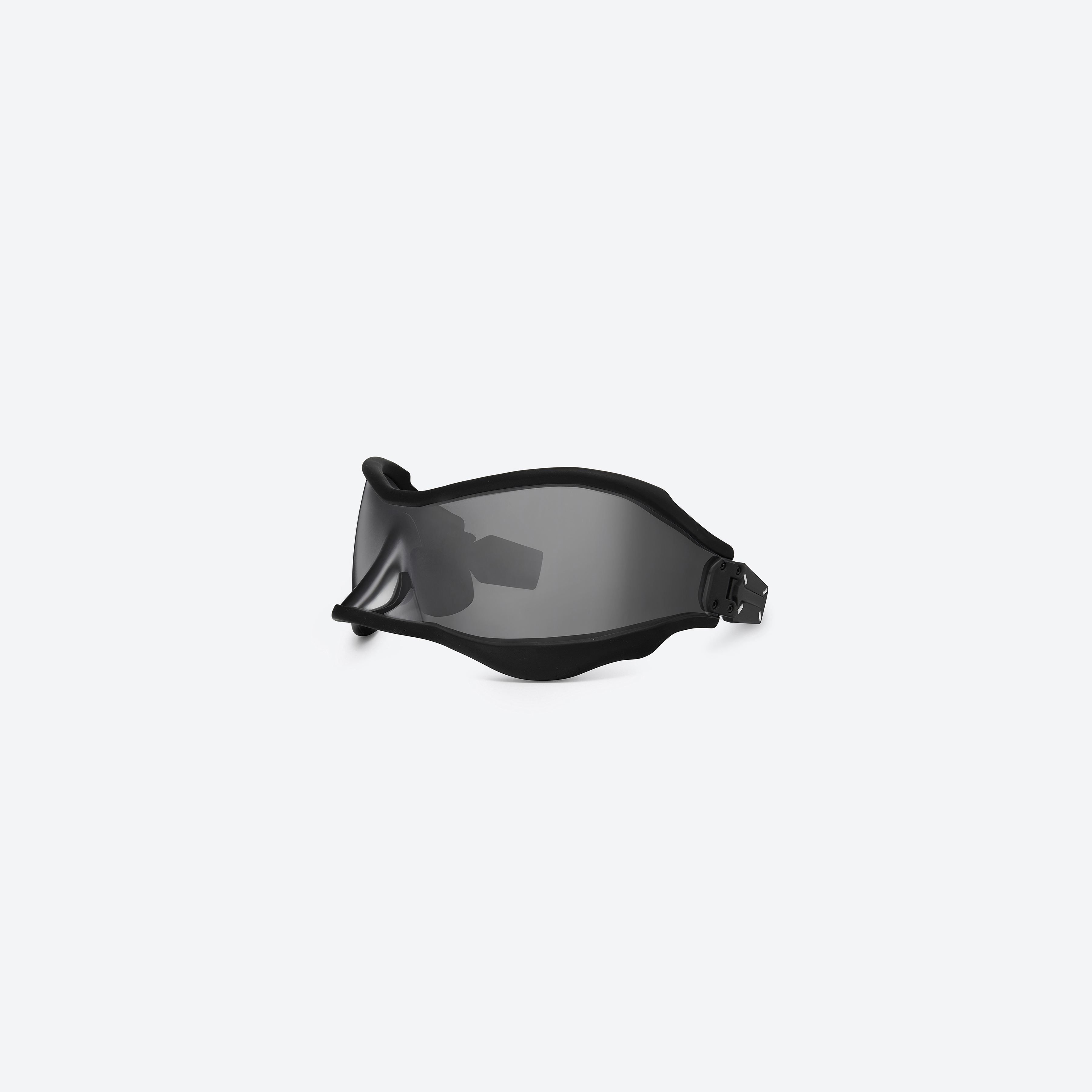 45-degree view of Gentle Monster Maison Margiela - MM101 M04 Similar Silver Mixed framed Wraparound sunglasses.