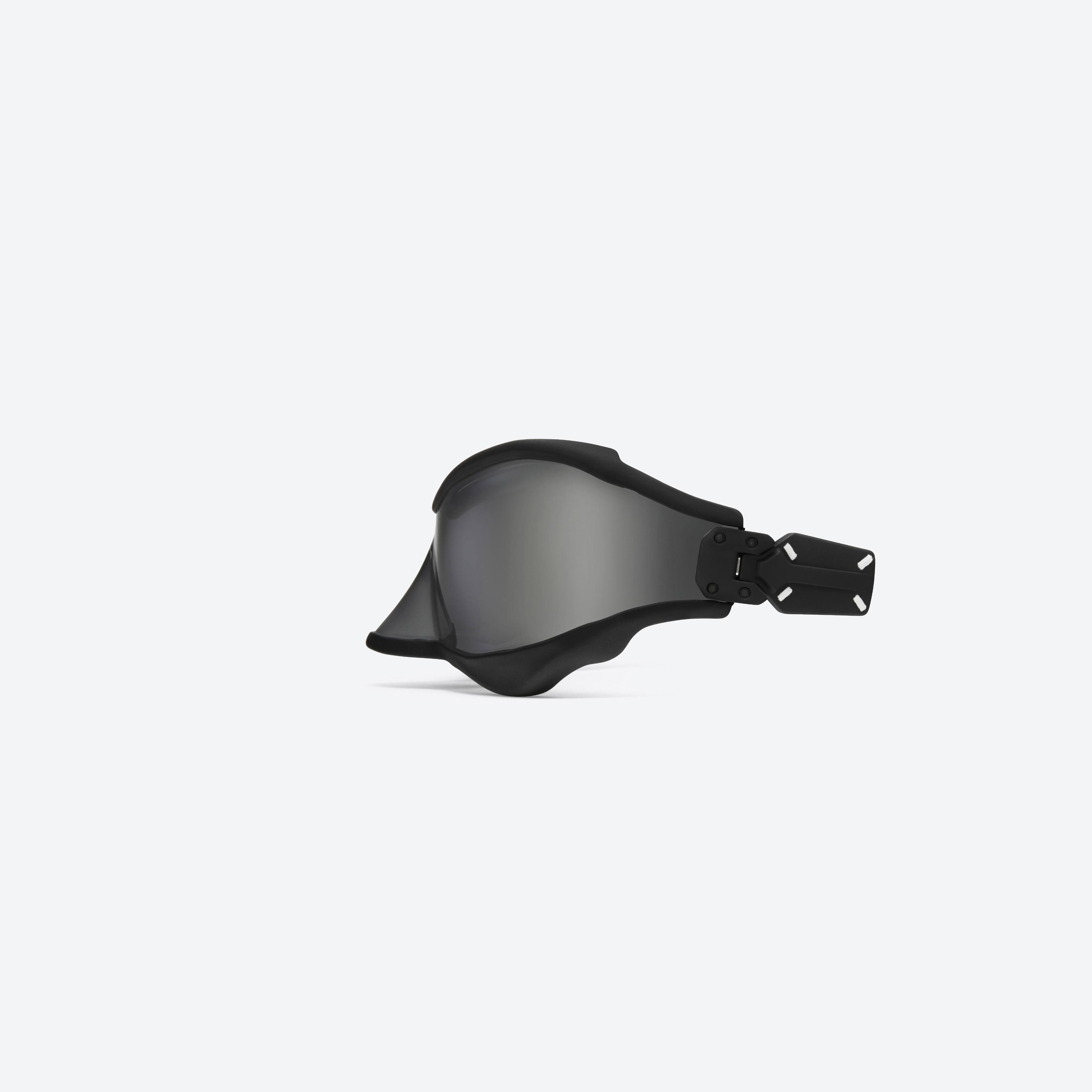 A detailed left view of Gentle Monster Maison Margiela - MM101 M04 Similar Silver Mixed framed Wraparound sunglasses.