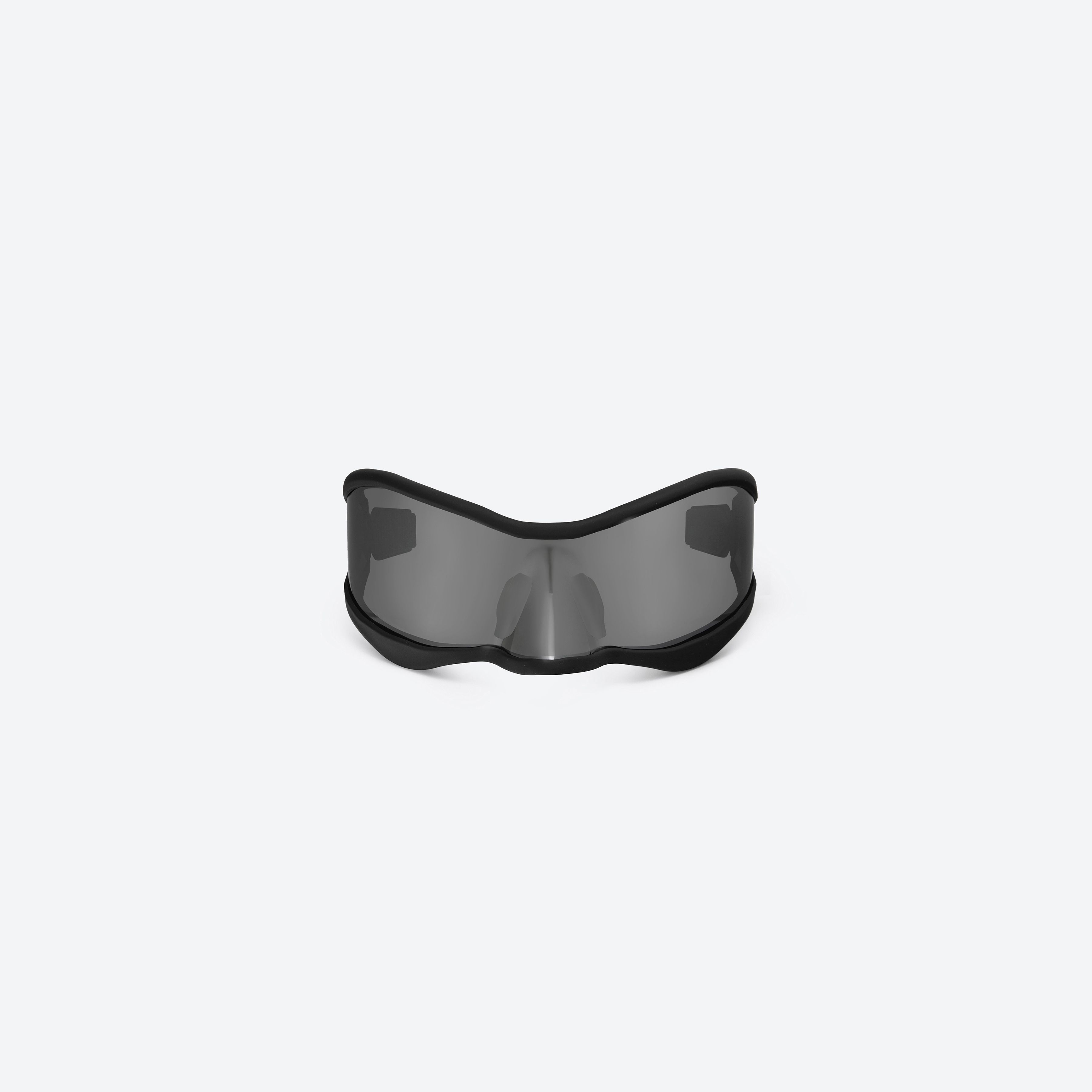 A front view of Gentle Monster Maison Margiela - MM101 M04 Similar Silver Mixed framed Wraparound sunglasses.
