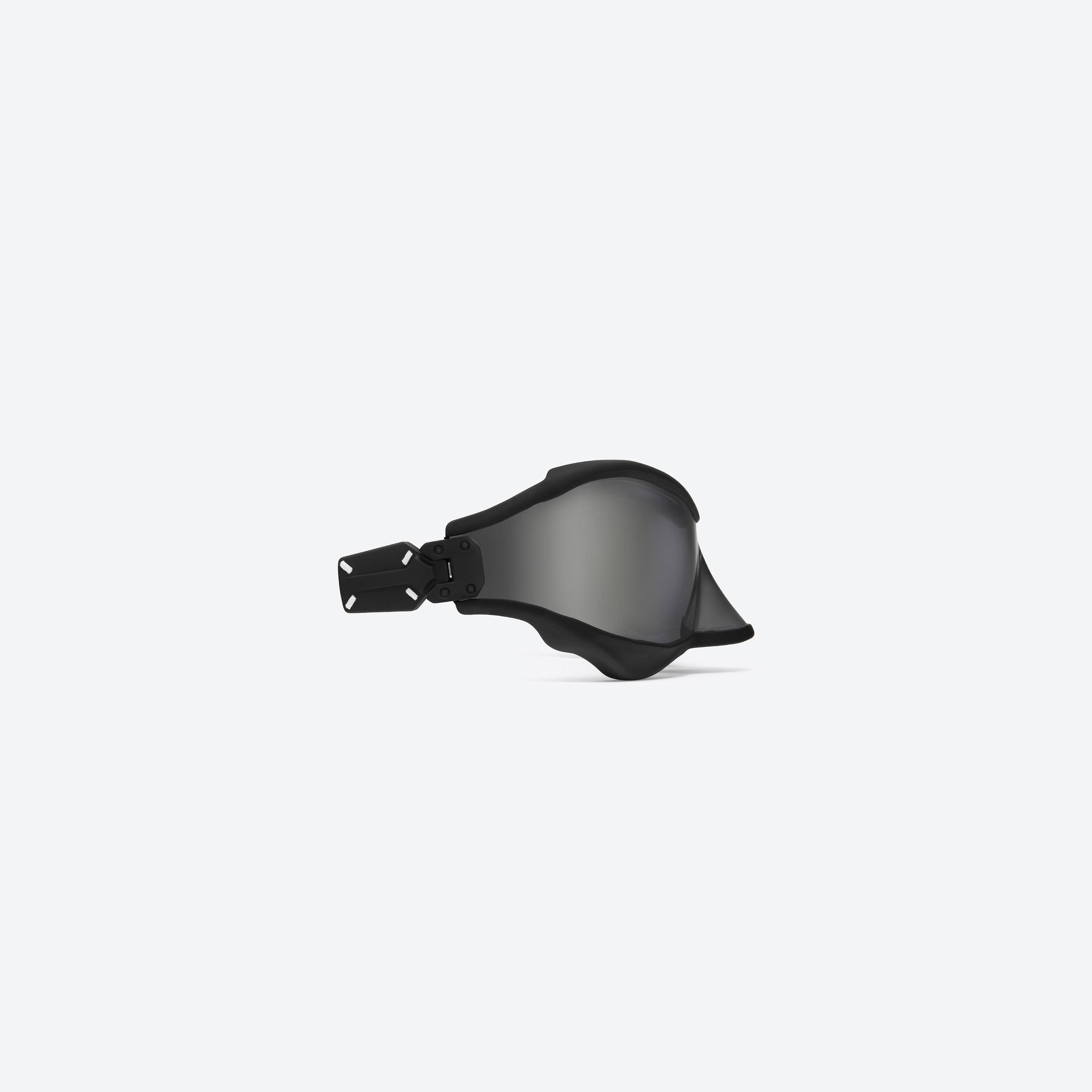 A detailed right view of Gentle Monster Maison Margiela - MM101 M04 Similar Silver Mixed framed Wraparound sunglasses.