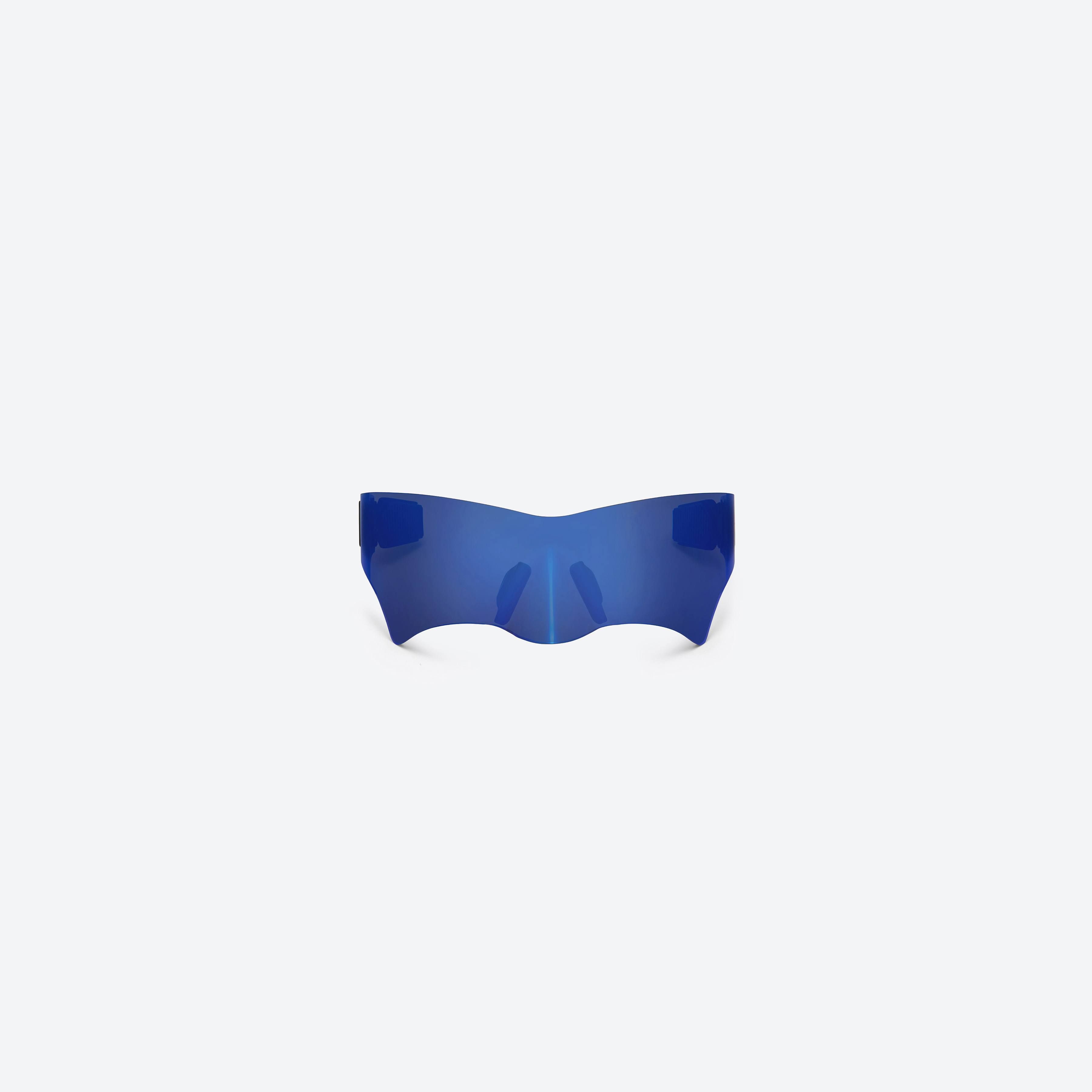 A front view of Gentle Monster Maison Margiela - MM102S M04(BL) Small Blue Mixed framed Wraparound sunglasses.
