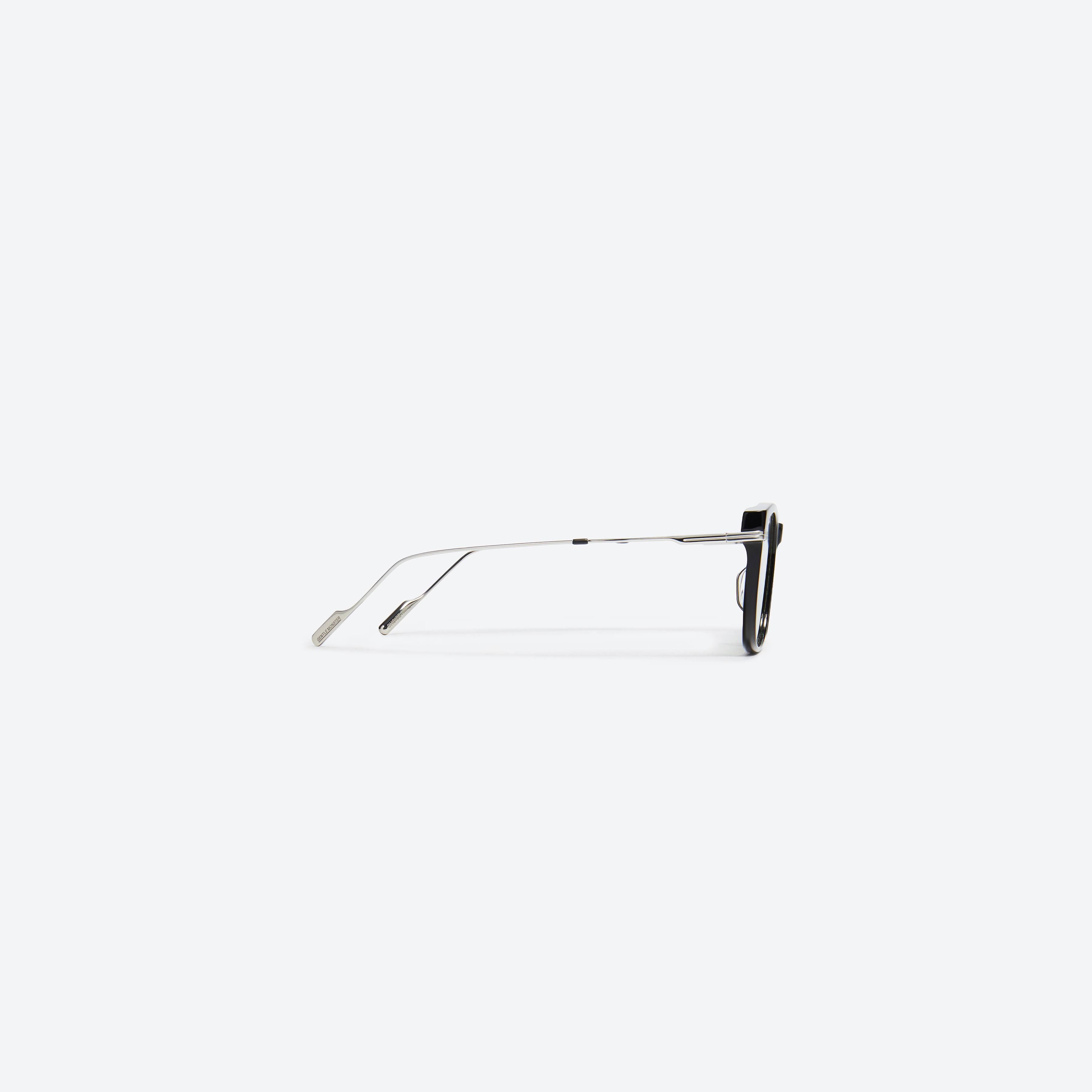 A detailed right view of Gentle Monster Choice.YK 01(K) Black Mixed framed Square glasses.