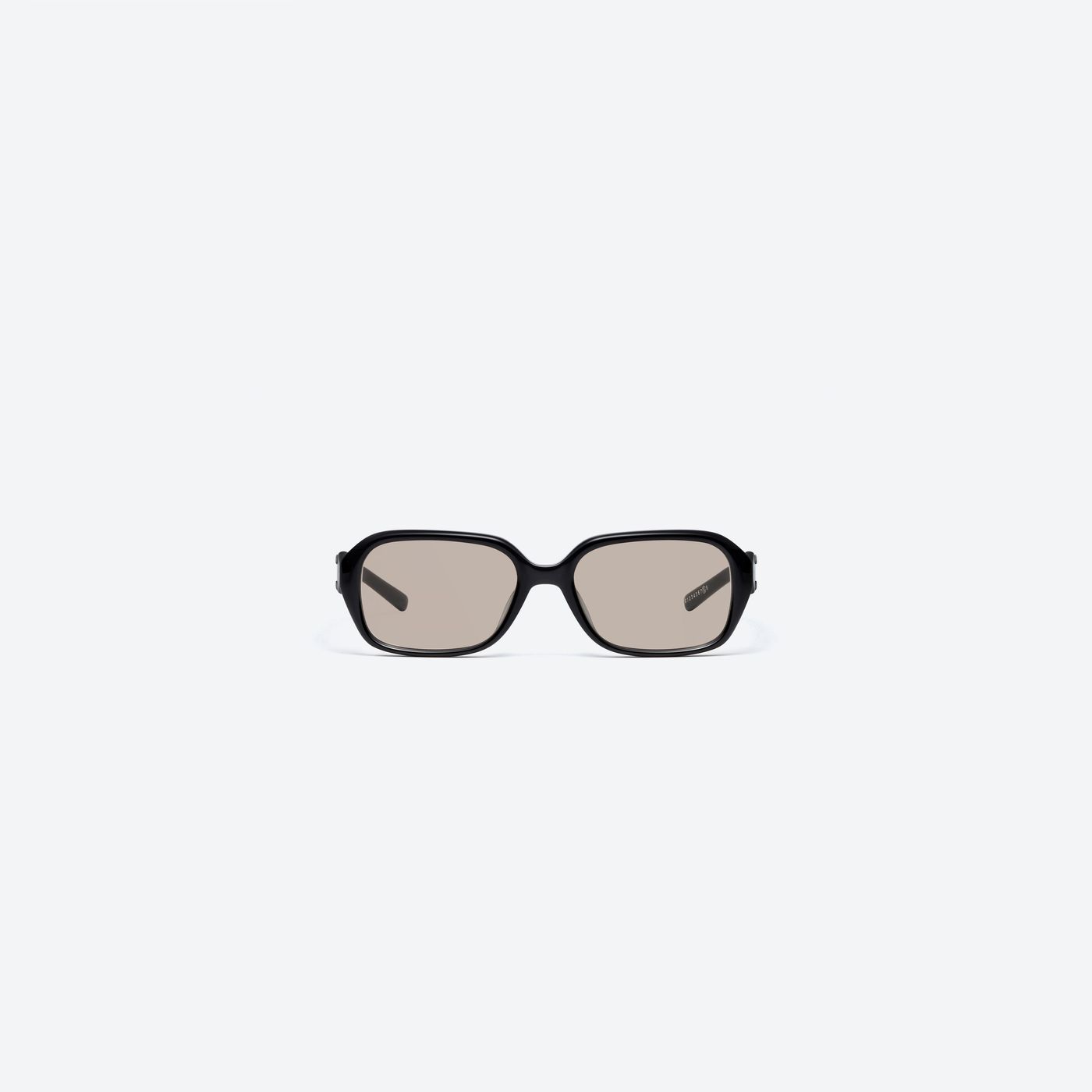 A front view of Gentle Monster Maison Margiela - MM212 01(BR) Black Acetate framed Square glasses.