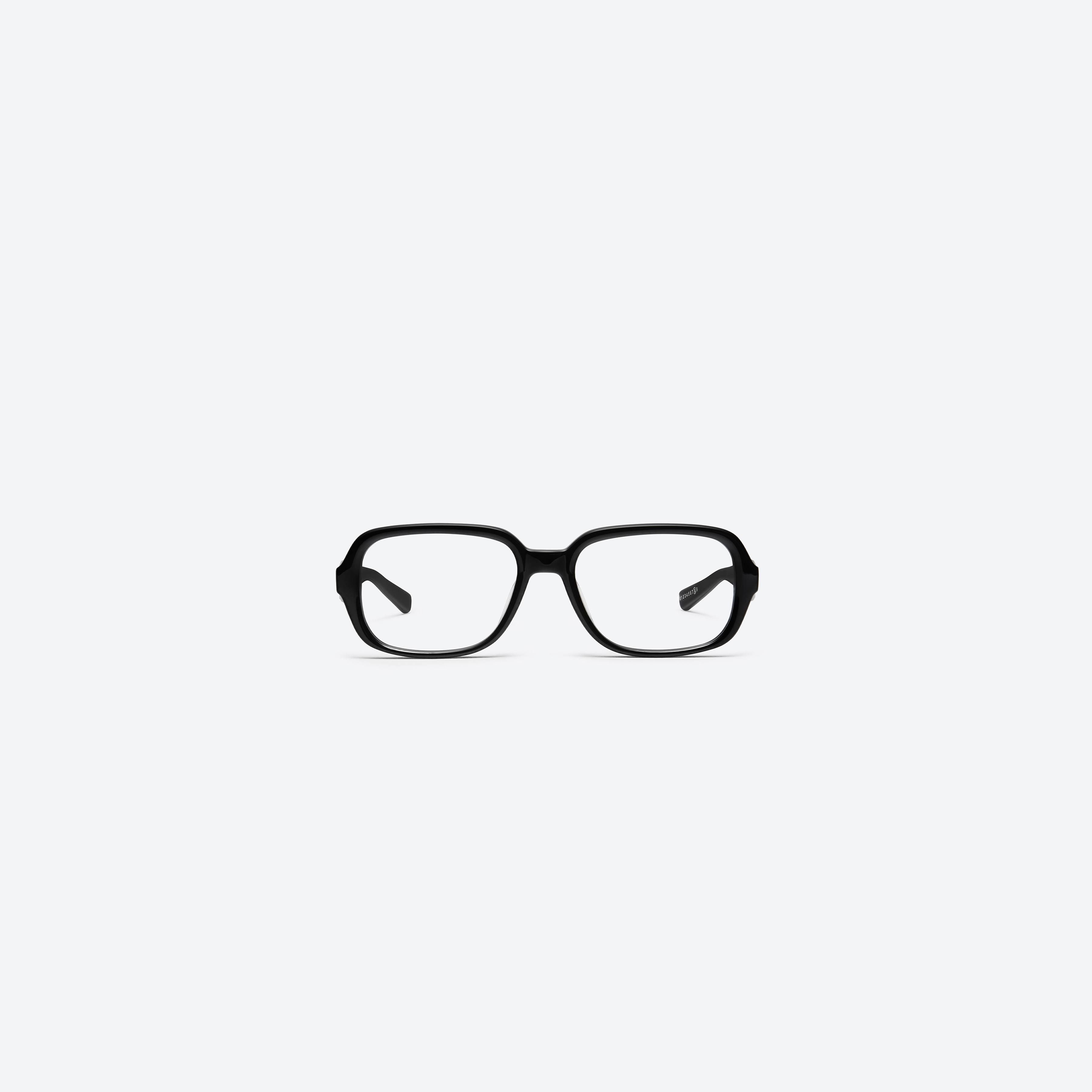 A front view of Gentle Monster Maison Margiela - MM114 01 Black Acetate framed Square glasses.