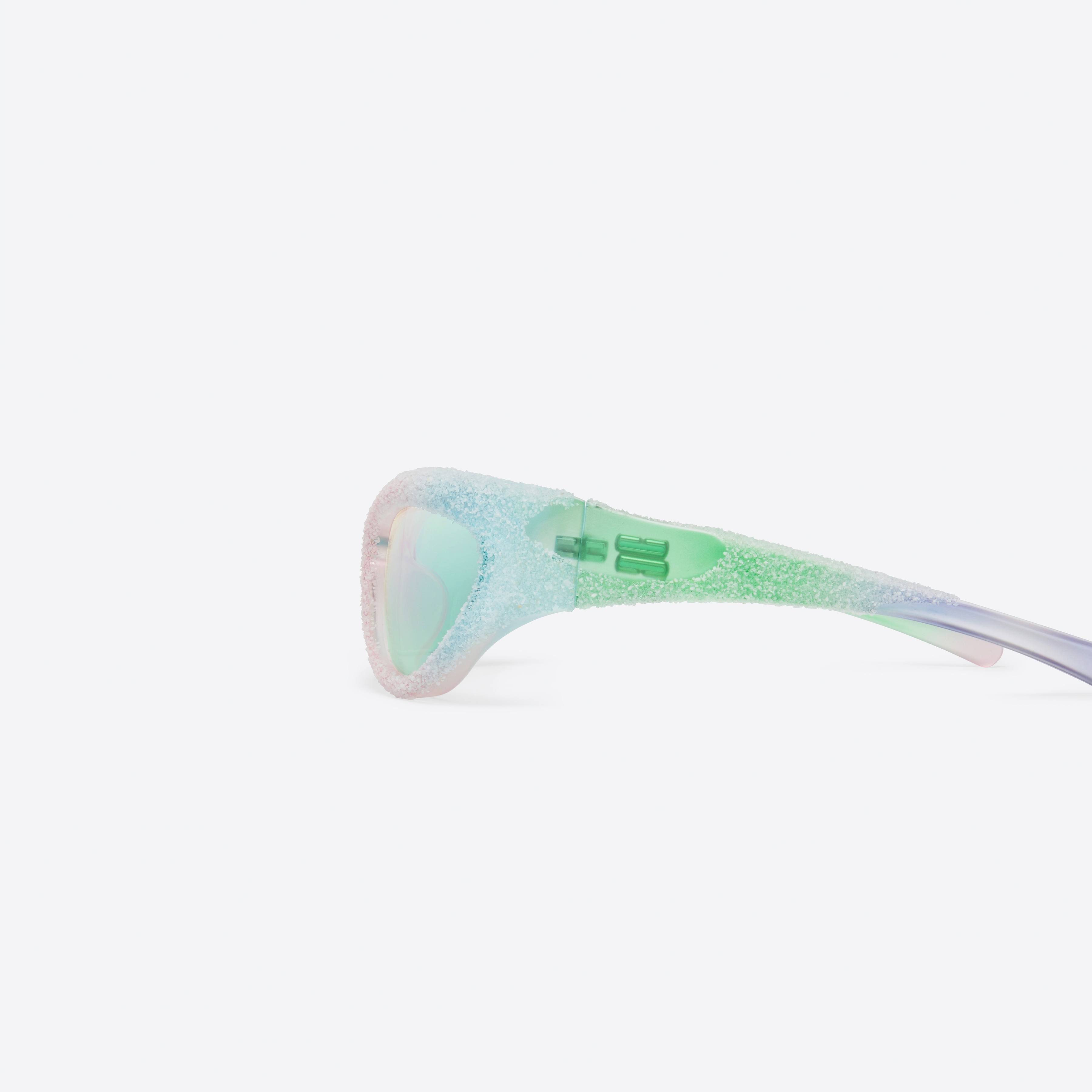 A detailed left view of Gentle Monster Yummy MG1 Multicolored Nylon framed Wraparound sunglasses.