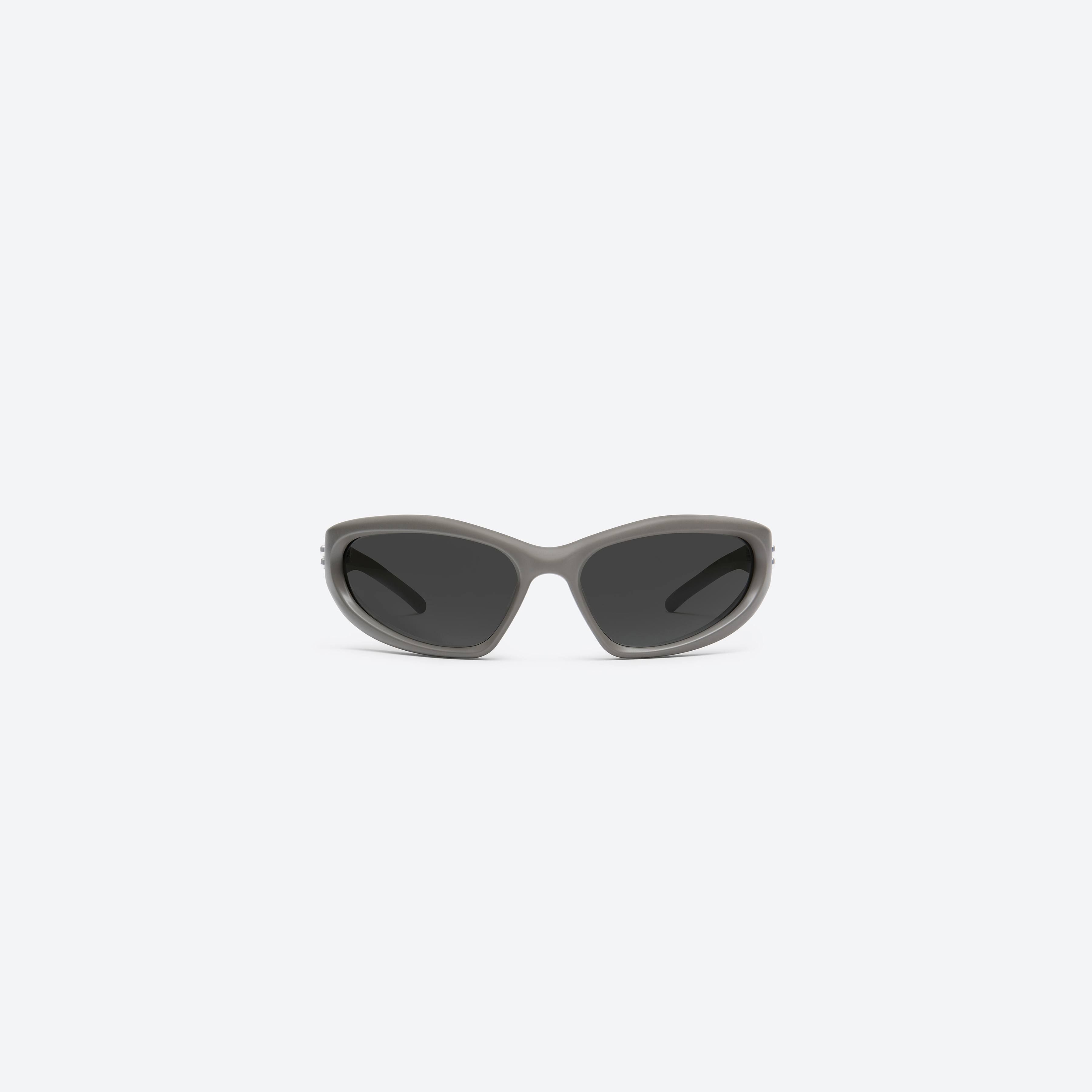 A front view of Gentle Monster Panna Cotta K5 Green Nylon framed Wraparound sunglasses.