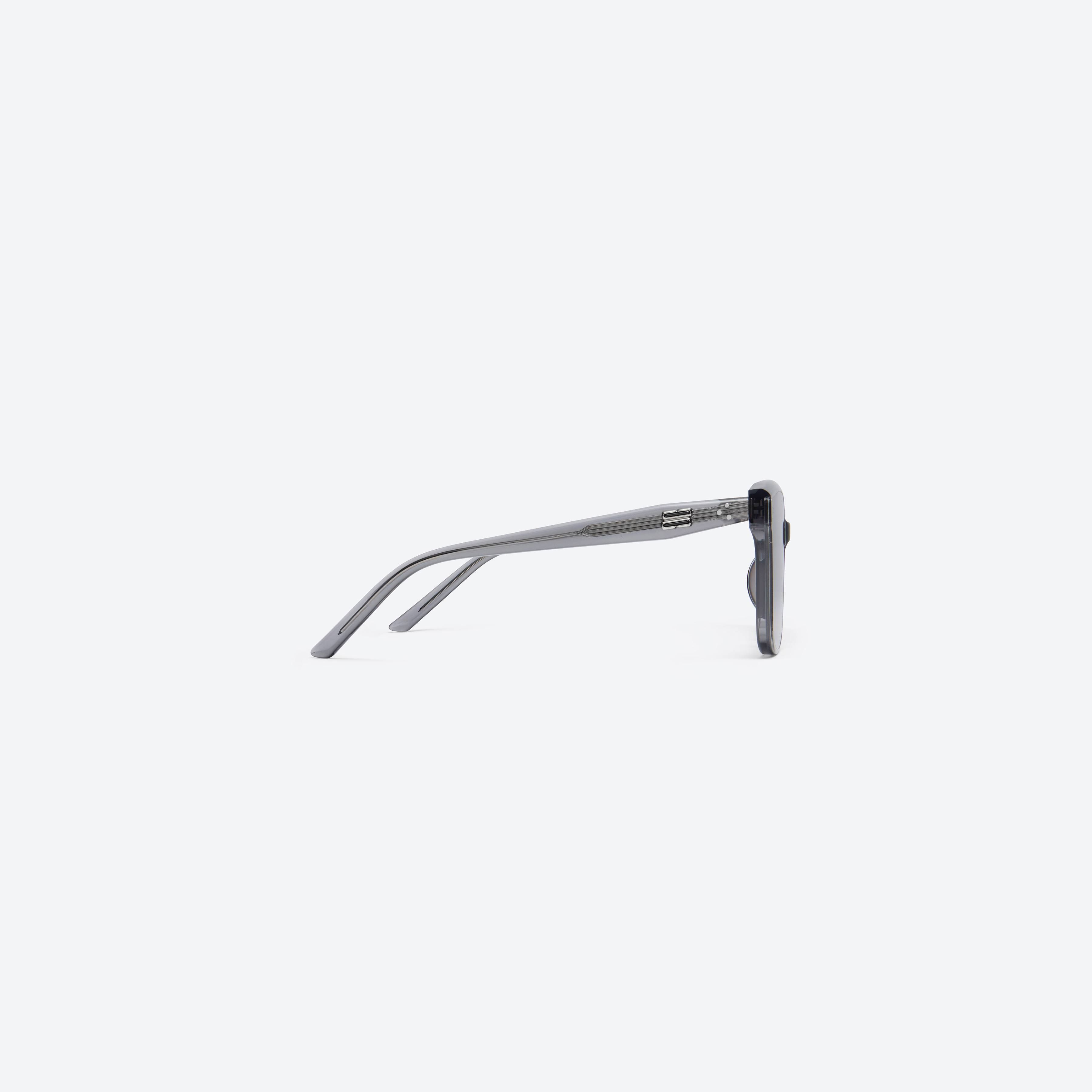 A detailed right view of Gentle Monster Dear G1 Gray Acetate framed Square sunglasses.