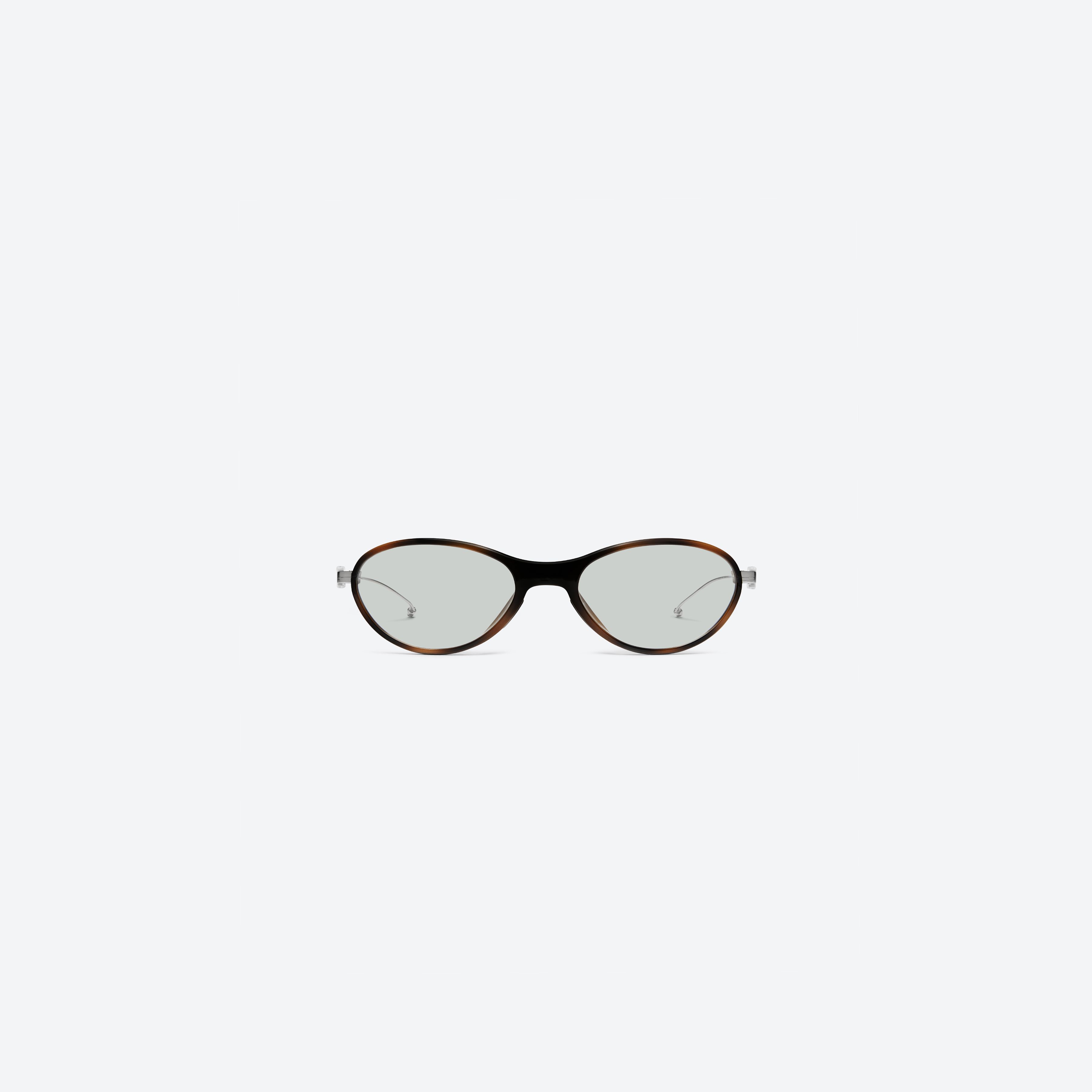 A front view of Gentle Monster Maison Margiela - MM320 L2 Brown Metal framed Aviator sunglasses.