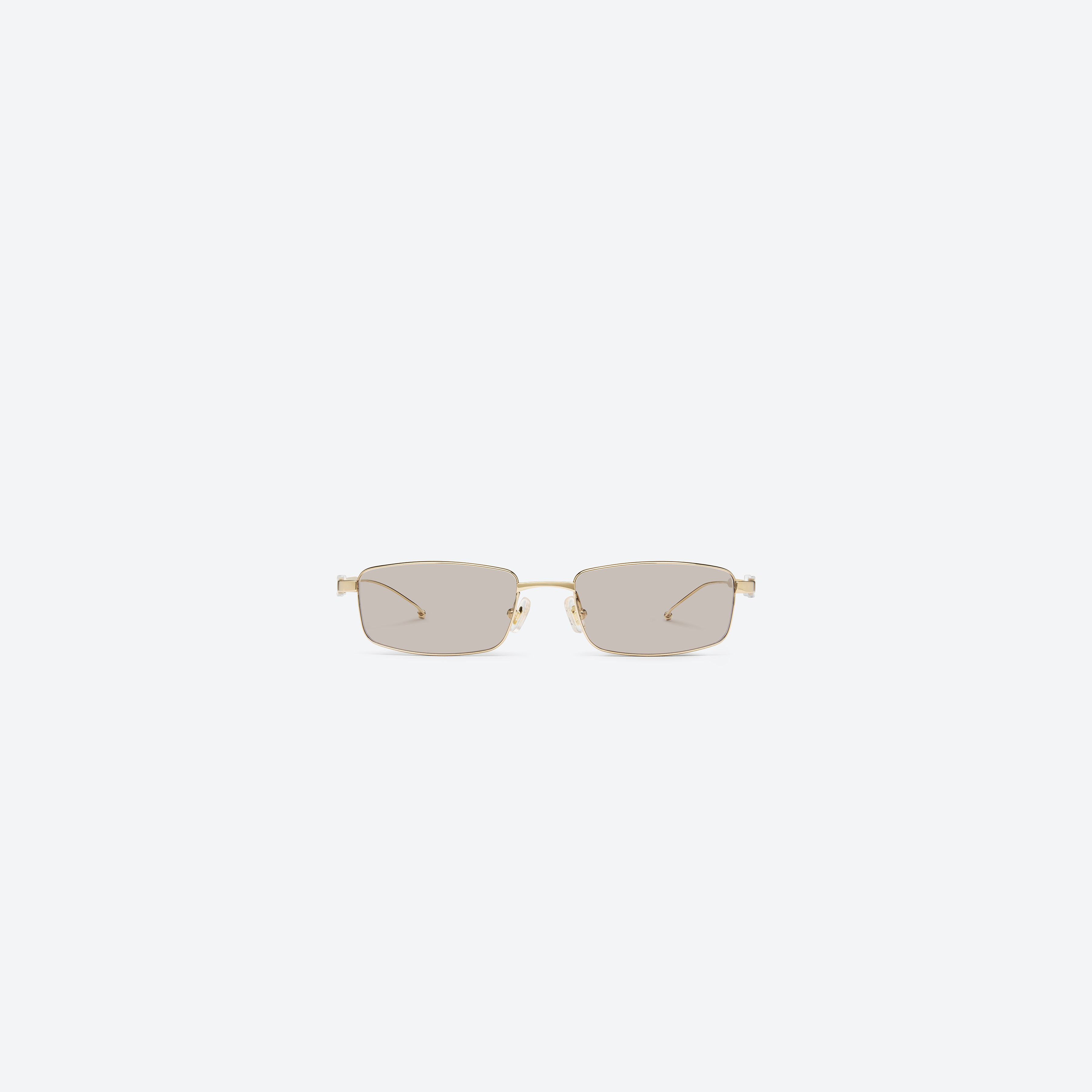 A front view of Gentle Monster Maison Margiela - MM322 039 Gold Metal framed Square sunglasses.
