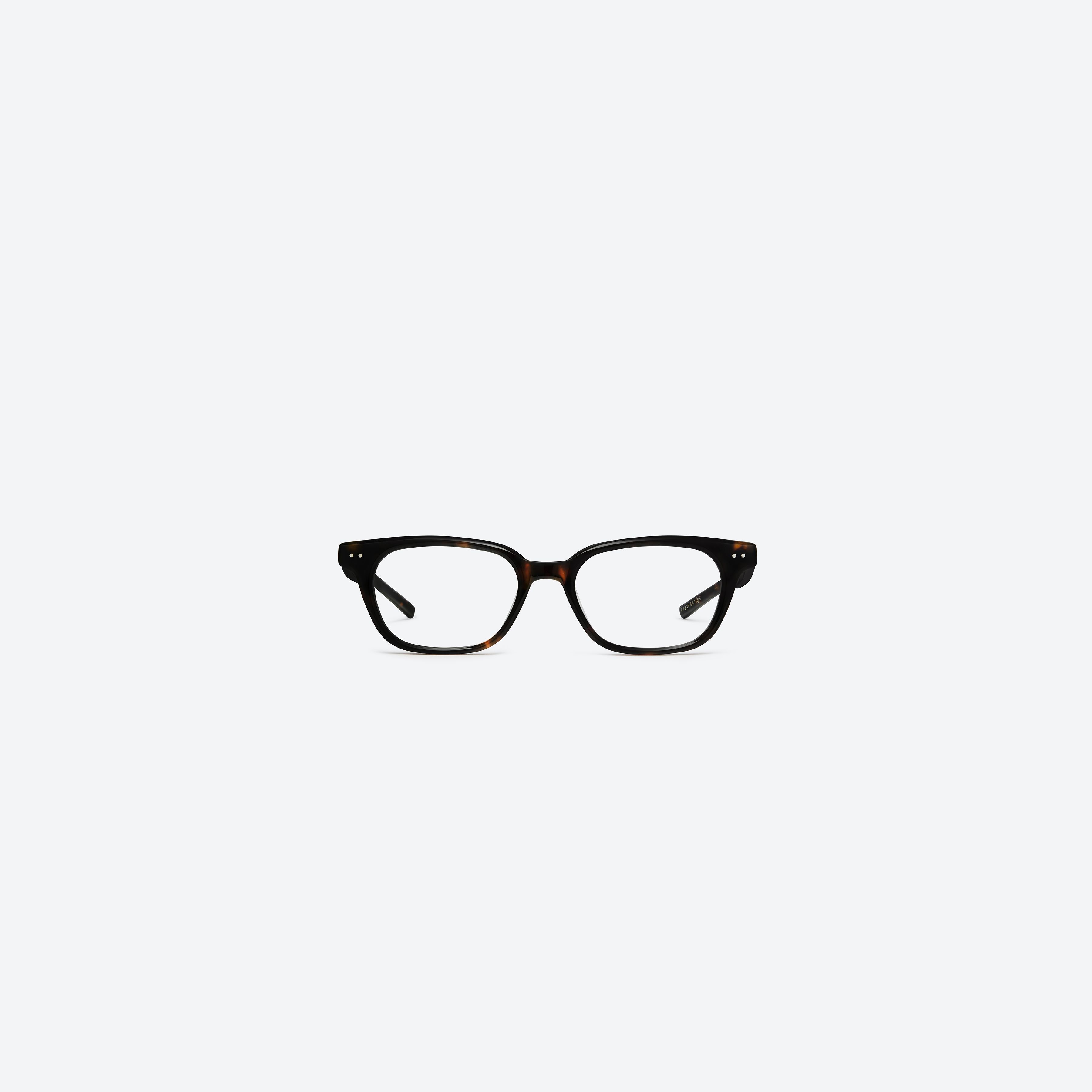A front view of Gentle Monster Maison Margiela - MM308 T1 Tortoise Acetate framed Square glasses.