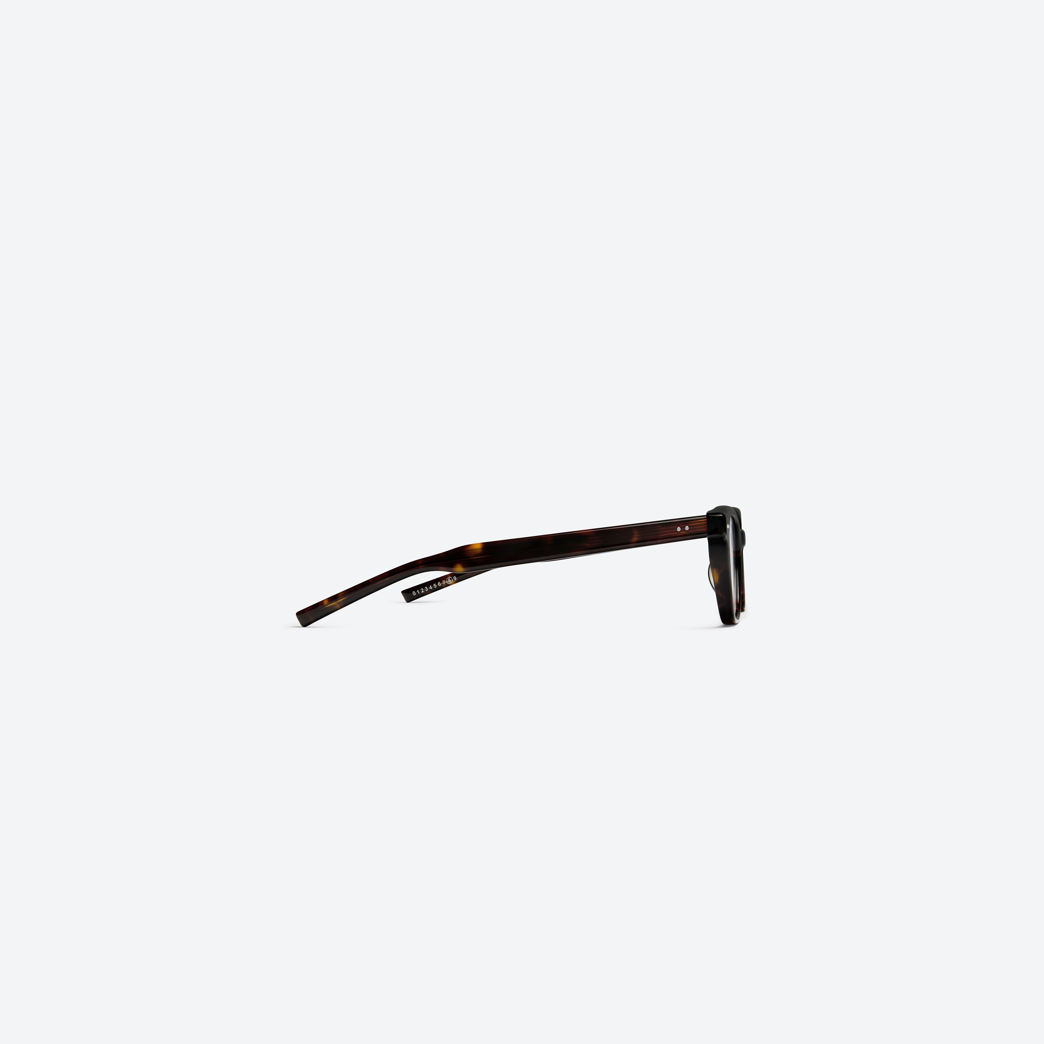 A detailed right view of Gentle Monster Maison Margiela - MM308 T1 Tortoise Acetate framed Square glasses.