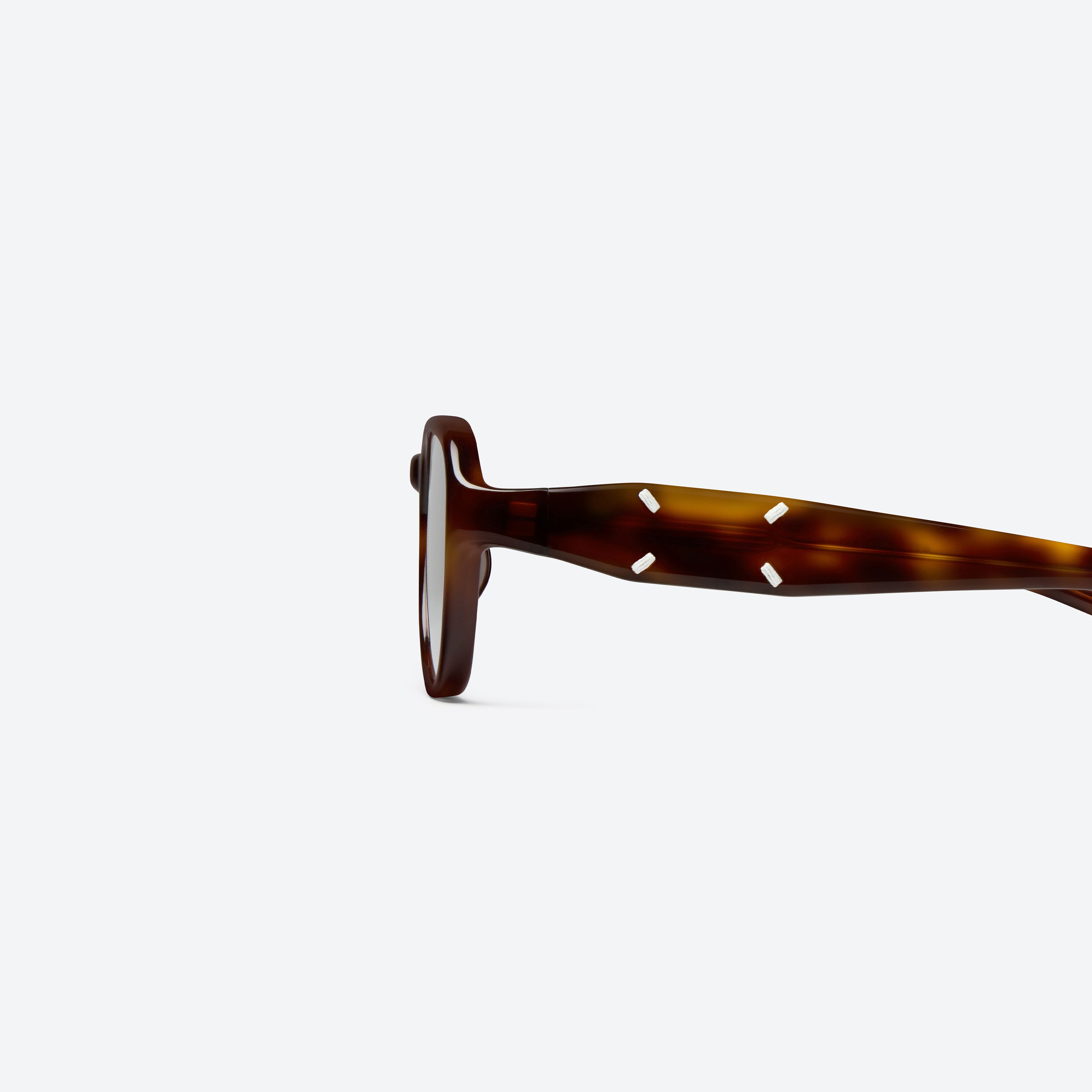 A detailed left view of Gentle Monster Maison Margiela - MM303 L2 Tortoise Acetate framed Aviator sunglasses.