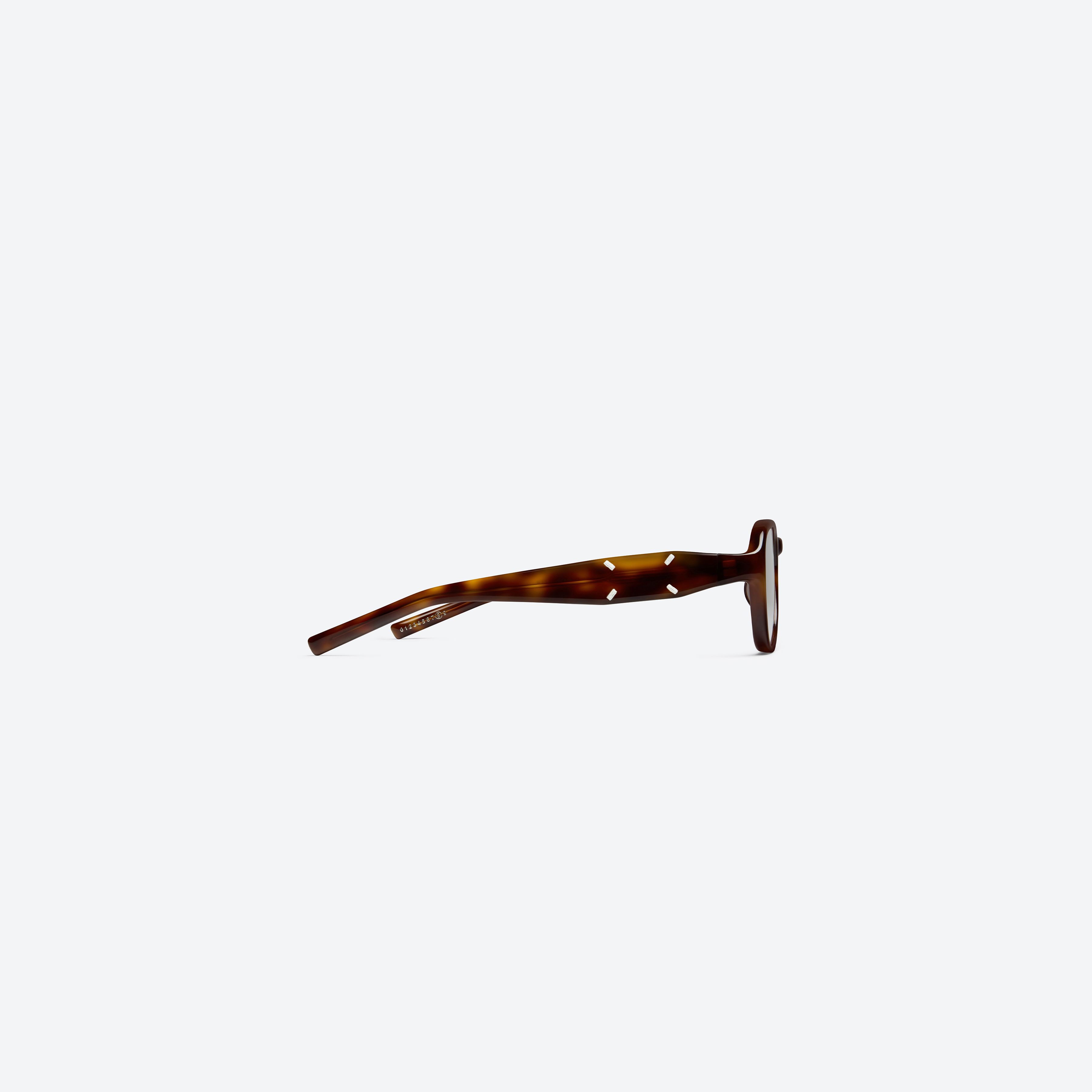 A detailed right view of Gentle Monster Maison Margiela - MM303 L2 Tortoise Acetate framed Aviator sunglasses.