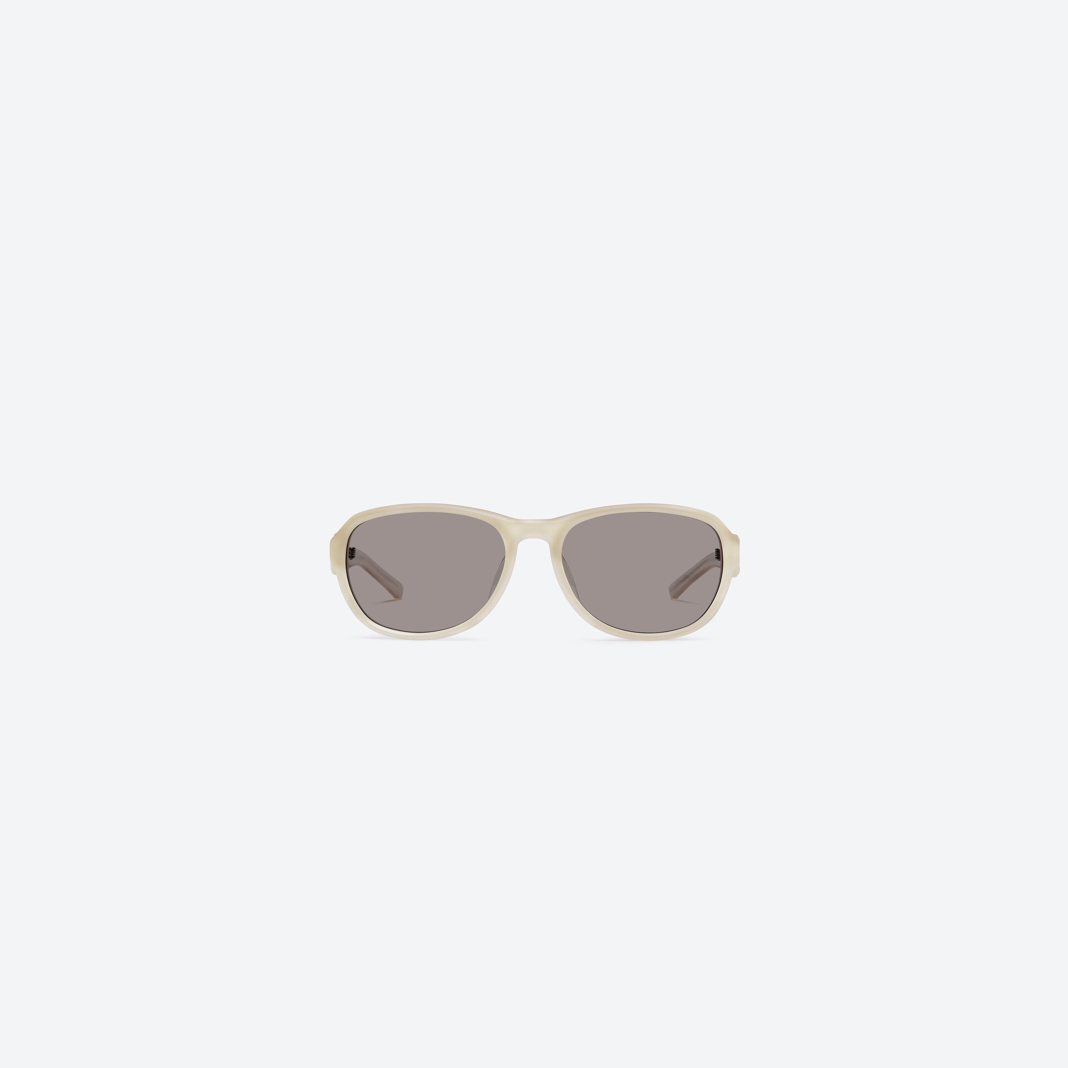 A front view of Gentle Monster Maison Margiela - MM303 IC4 Ivory Acetate framed Aviator sunglasses.