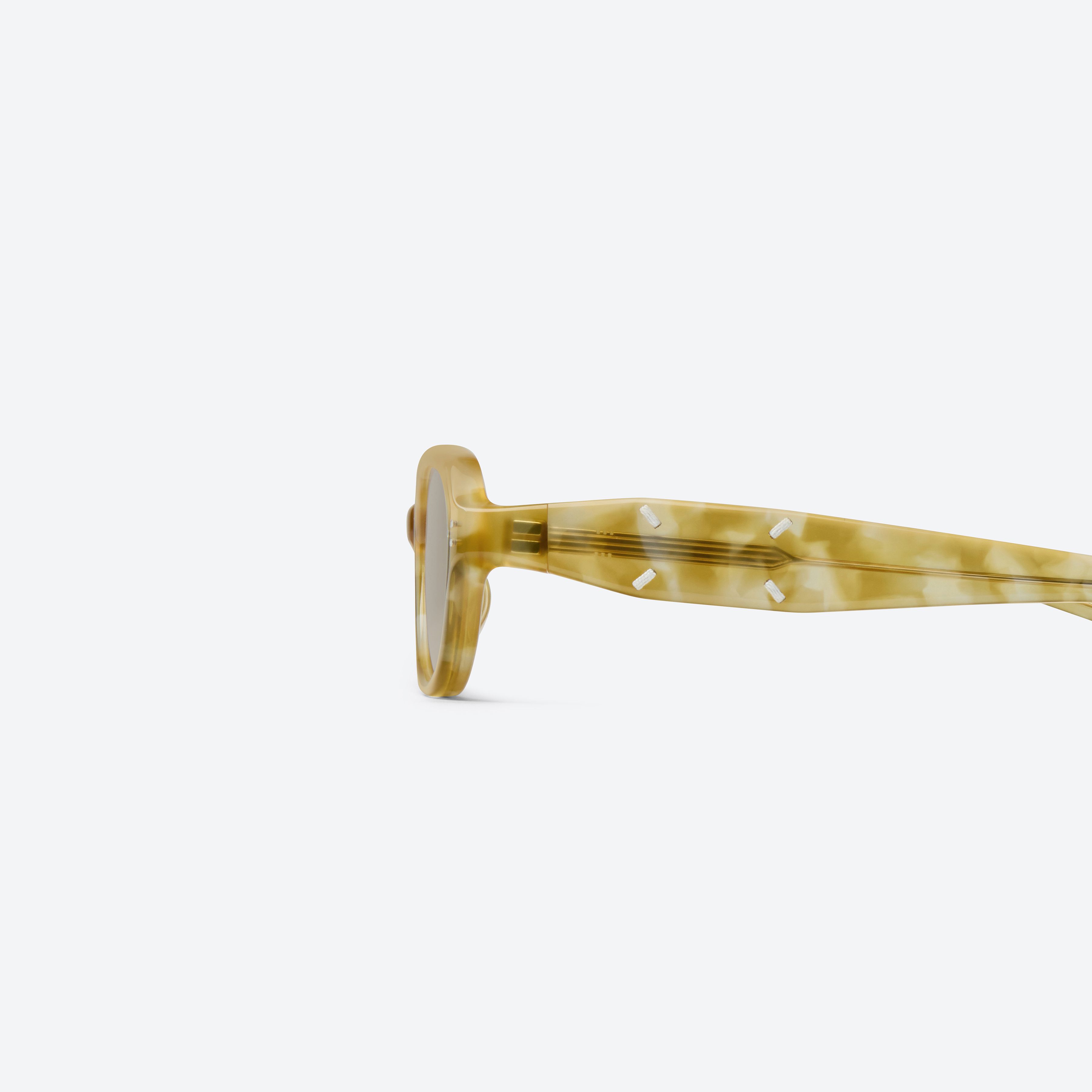 A detailed left view of Gentle Monster Maison Margiela - MM304 T13 Tortoise Acetate framed Aviator sunglasses.