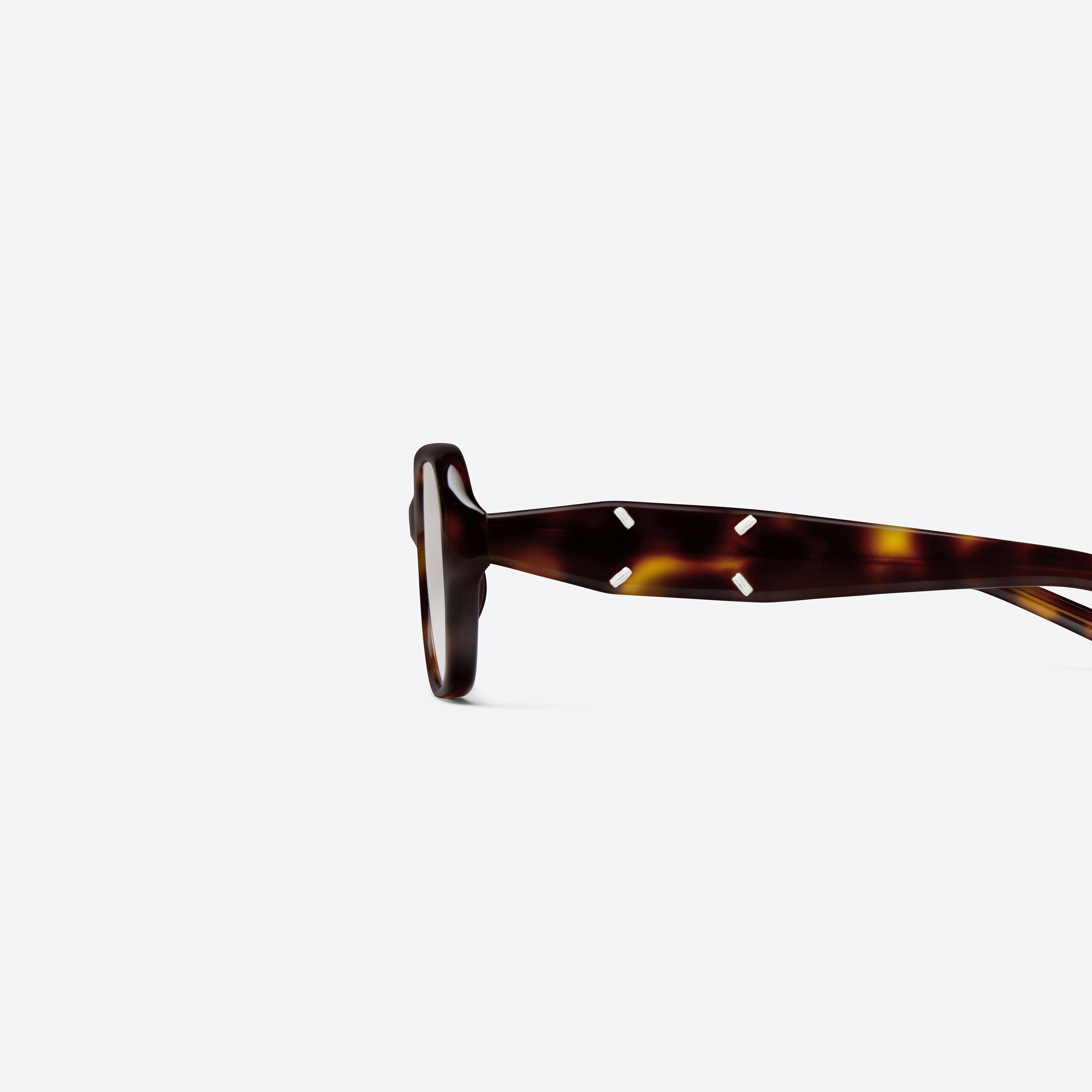 A detailed left view of Gentle Monster Maison Margiela - MM306 L2 Tortoise Acetate framed Square sunglasses.