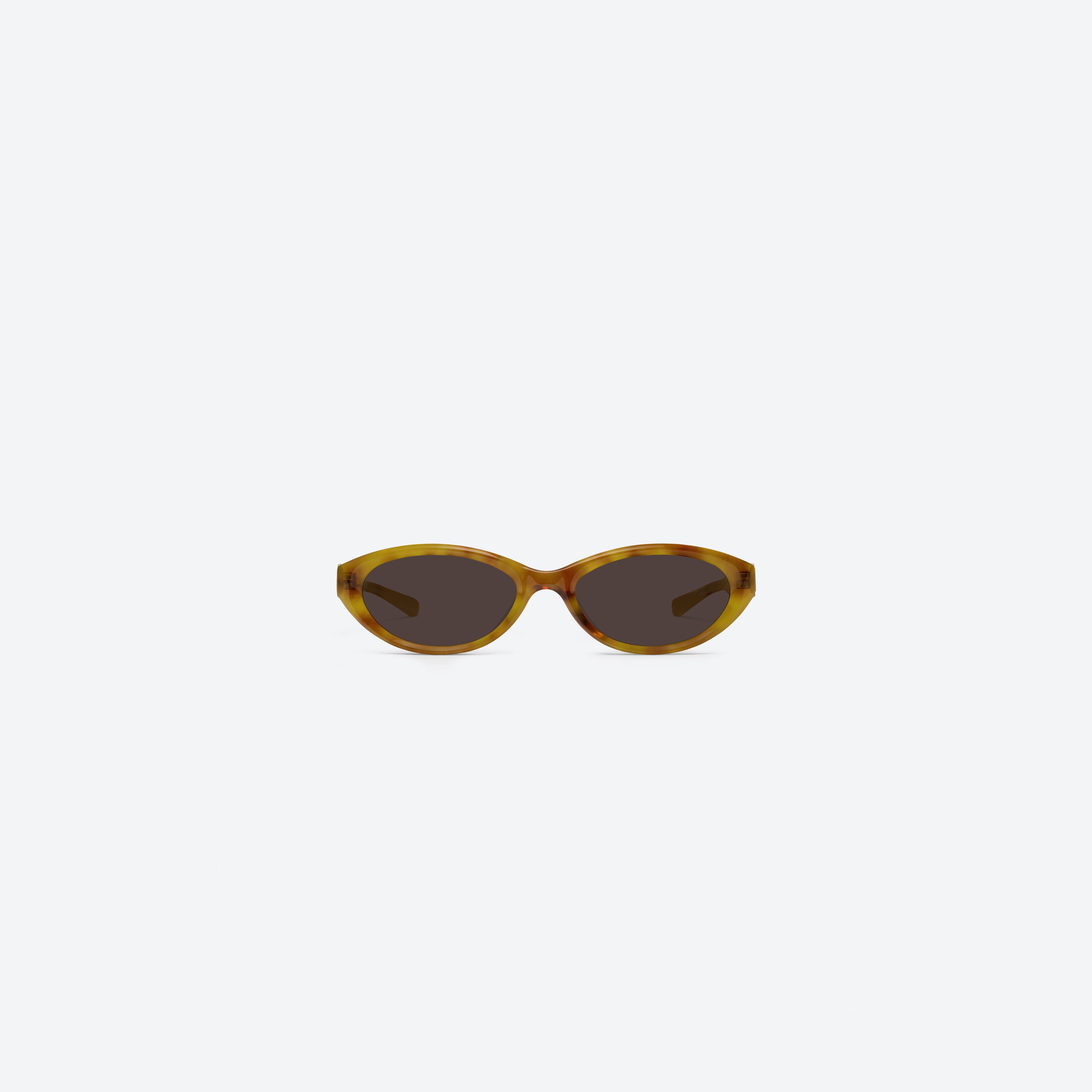 A front view of Gentle Monster Maison Margiela - MM315 T12 Tortoise Acetate framed Oval sunglasses.