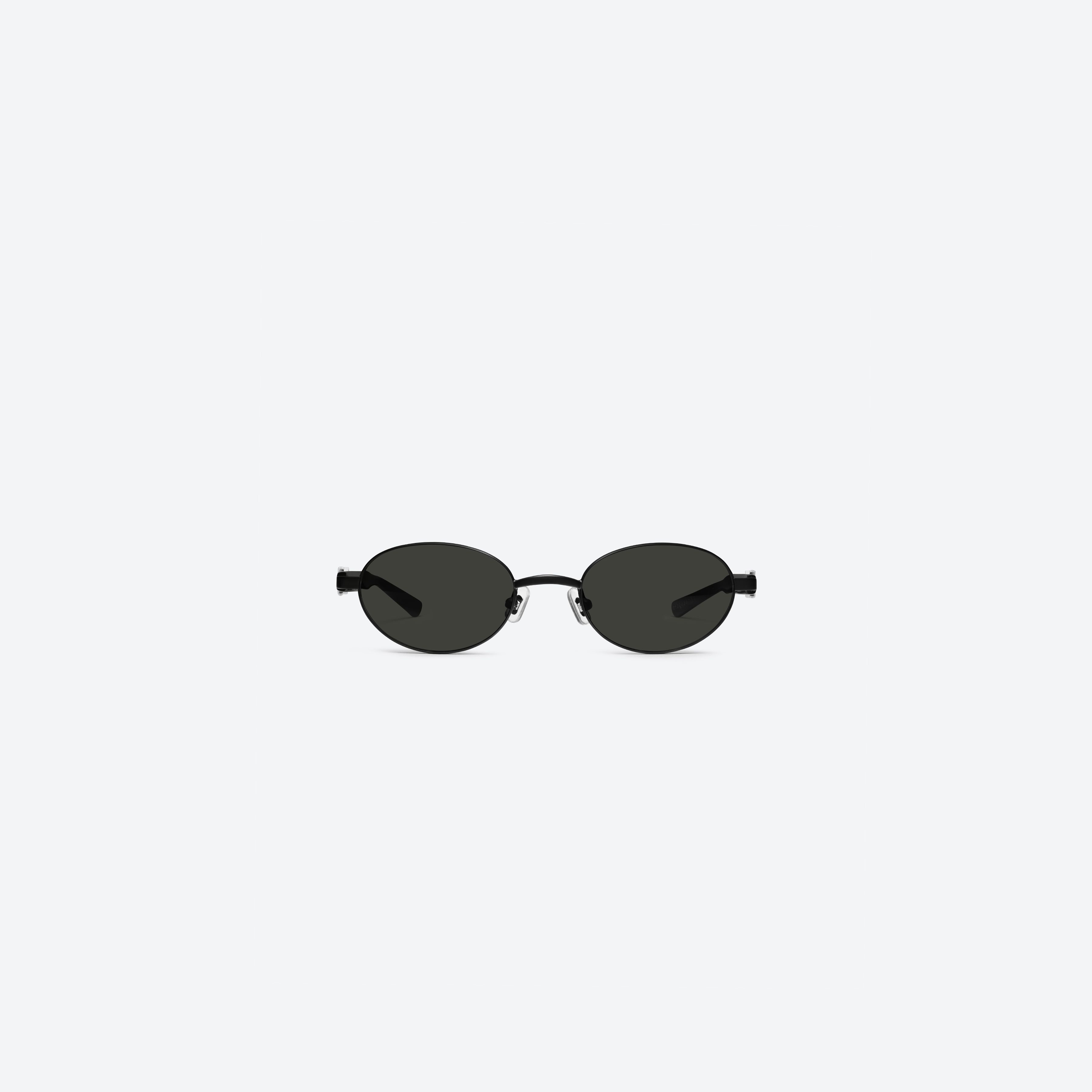 A front view of Gentle Monster Maison Margiela - MM310 M01 Black Mixed framed Oval sunglasses.
