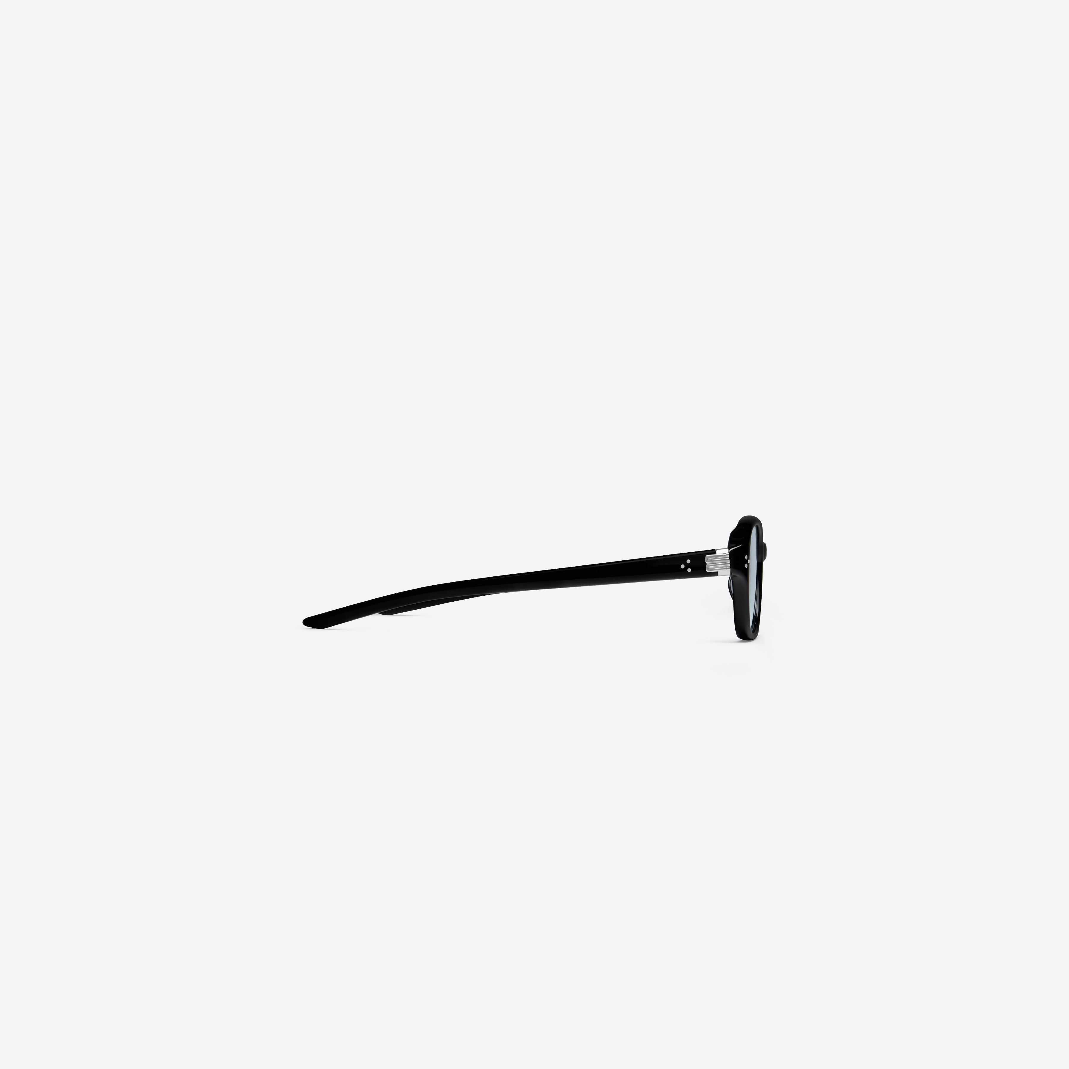 A detailed right view of Gentle Monster Ella 01 Black Acetate framed Square sunglasses.