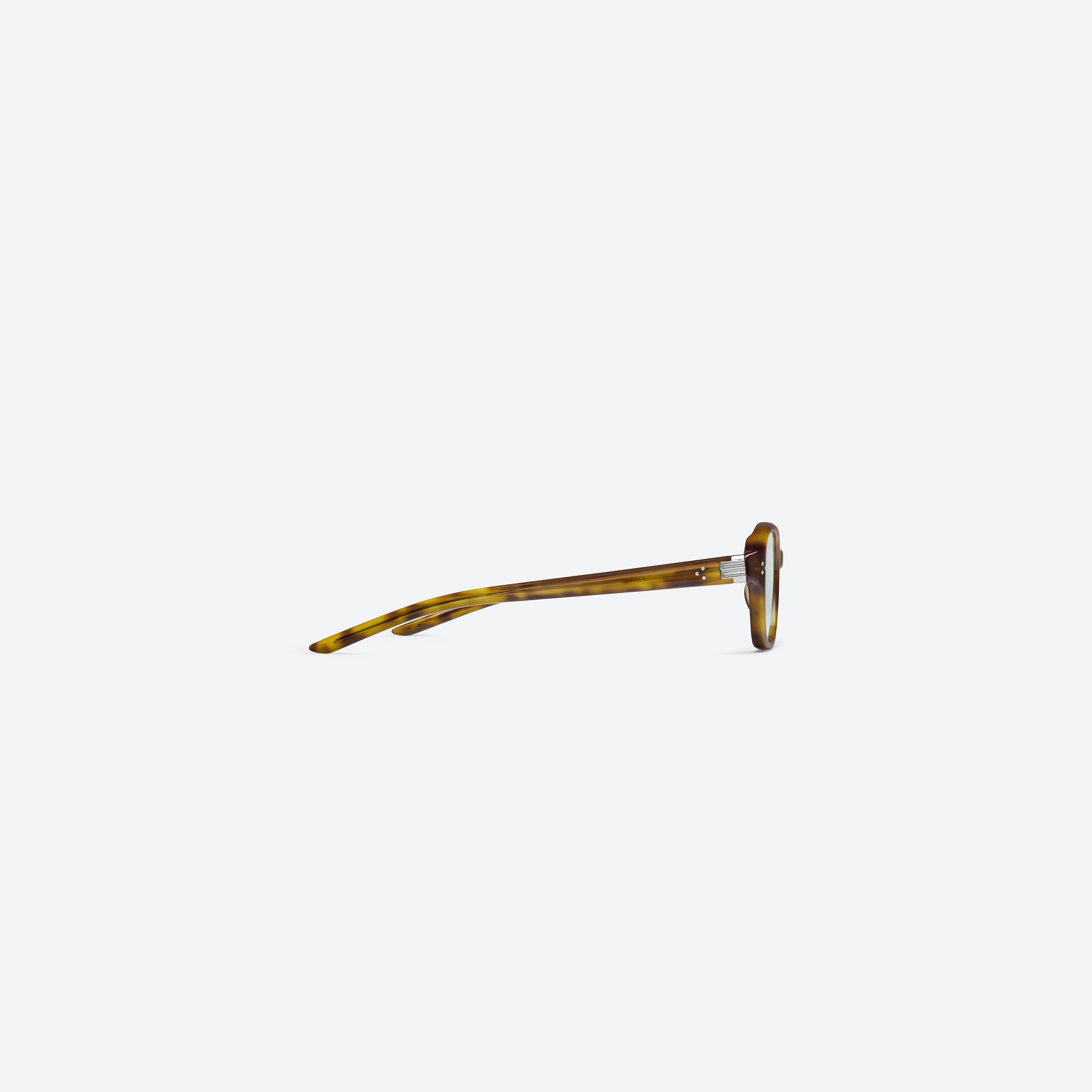 A detailed right view of Gentle Monster Ella T6 Tortoise Acetate framed Square sunglasses.