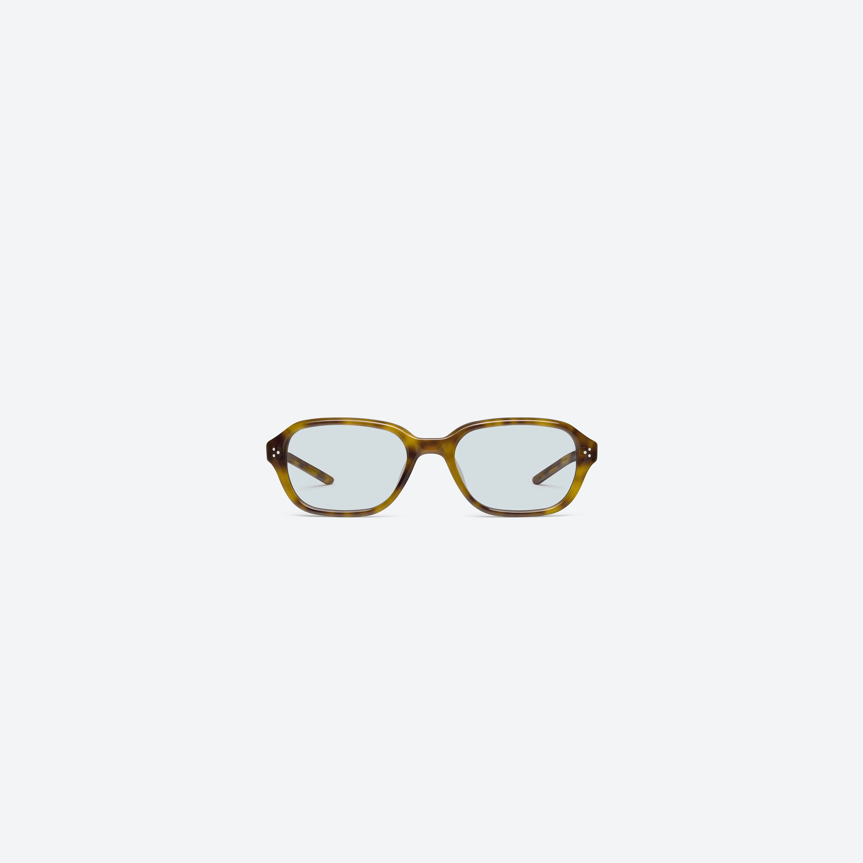 A front view of Gentle Monster Ella T6 Tortoise Acetate framed Square sunglasses.