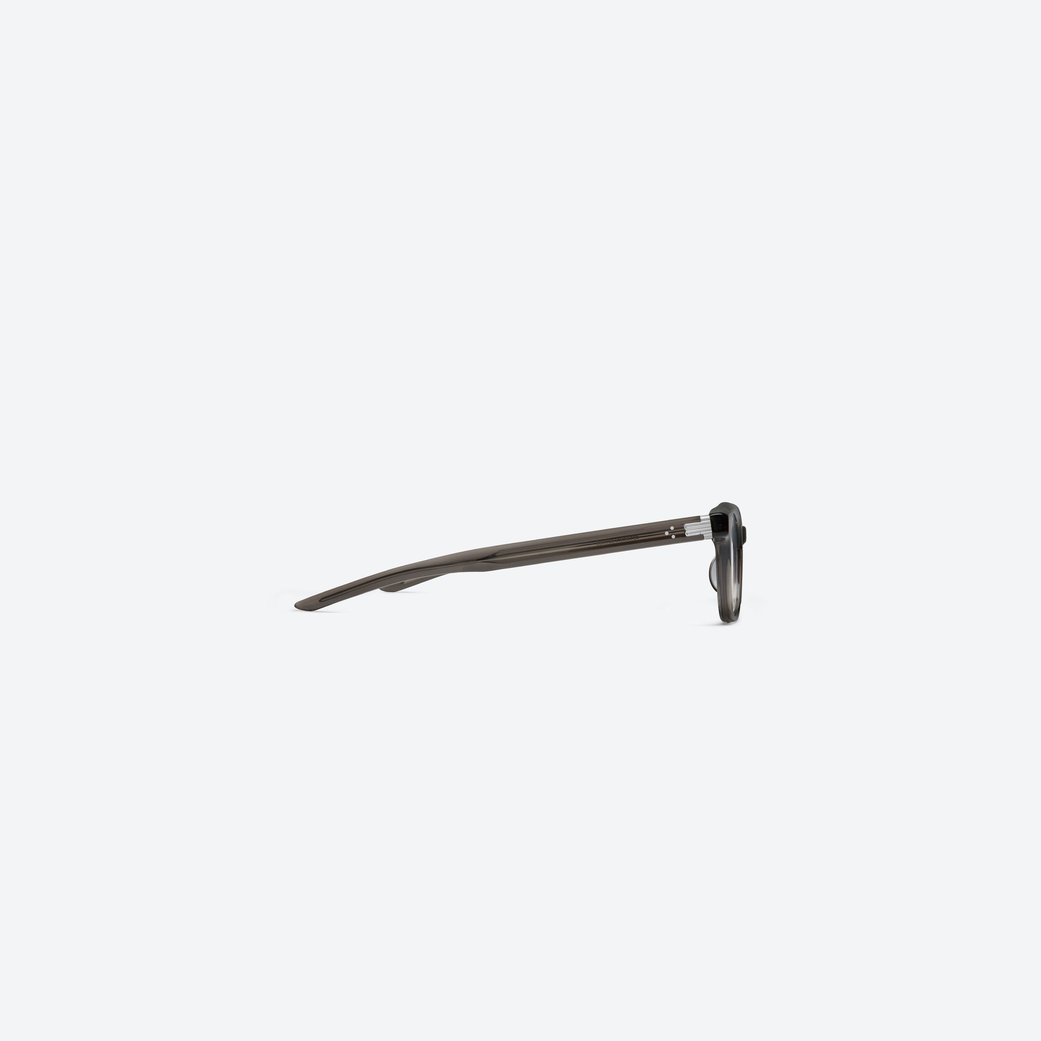 A detailed right view of Gentle Monster Cord Brc17 Brown Acetate framed Square glasses.