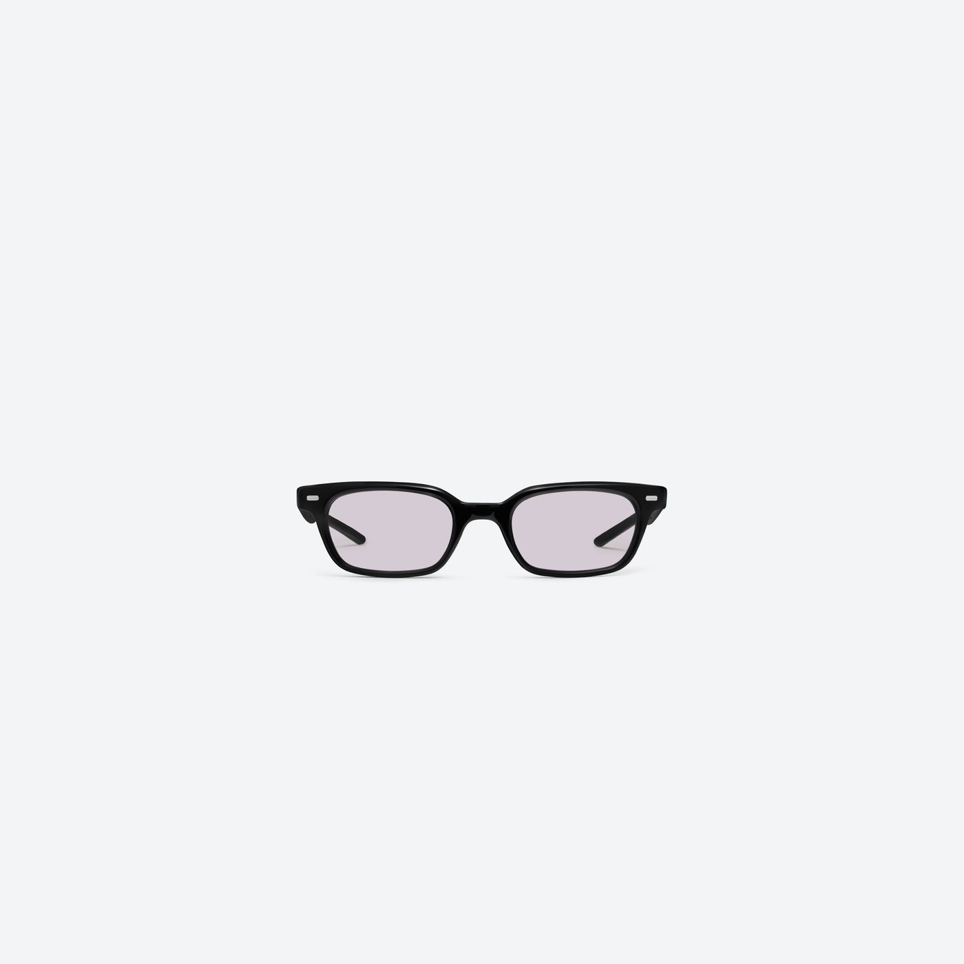 A front view of Gentle Monster Ade 01(v) Black Acetate framed Square sunglasses.