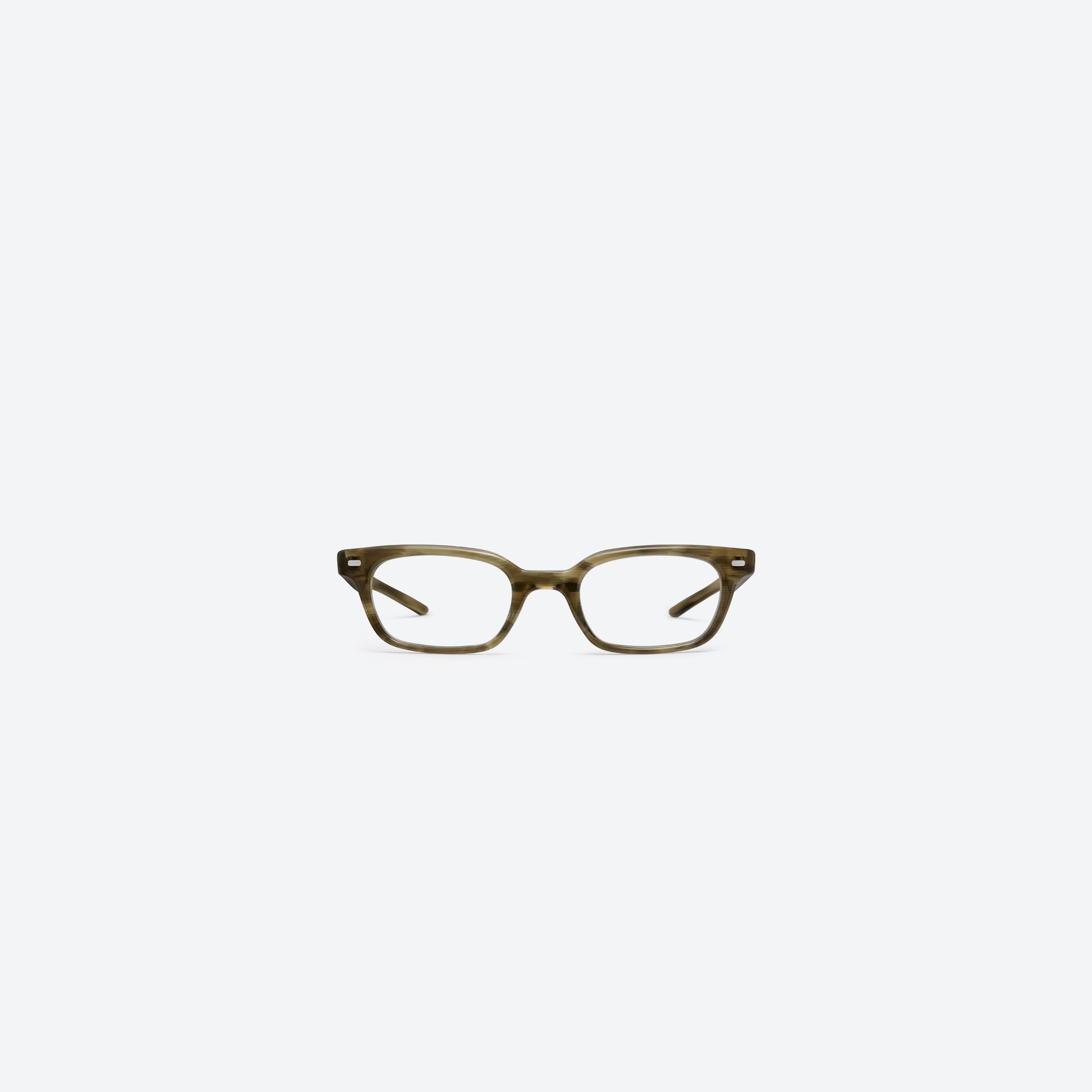 A front view of Gentle Monster Ade Kdc2 Multicolored Acetate framed Square glasses.