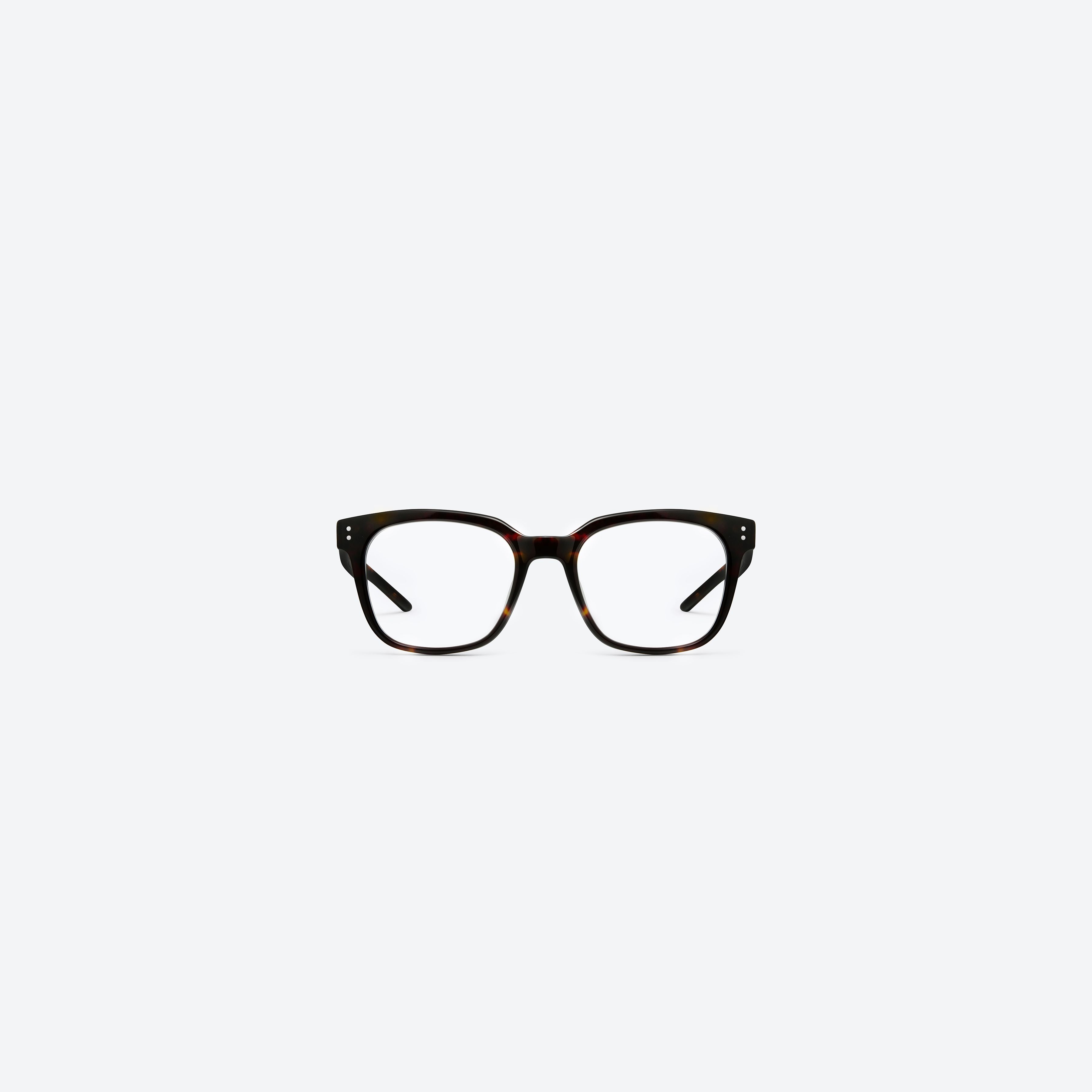A front view of Gentle Monster Una.c W T1 Tortoise Acetate framed Square glasses.