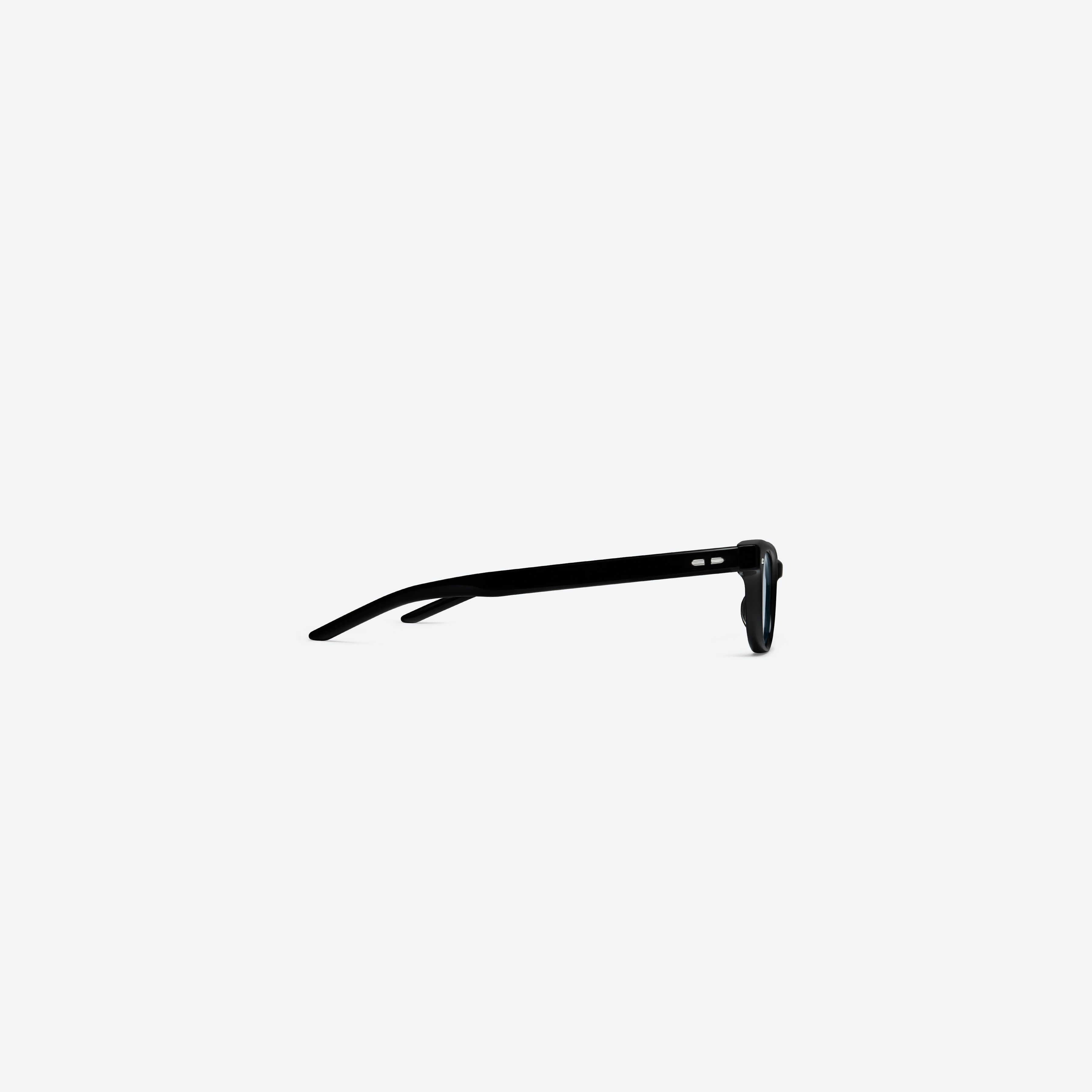 A detailed right view of Gentle Monster Magg 01(bl) Black Acetate framed Round sunglasses.