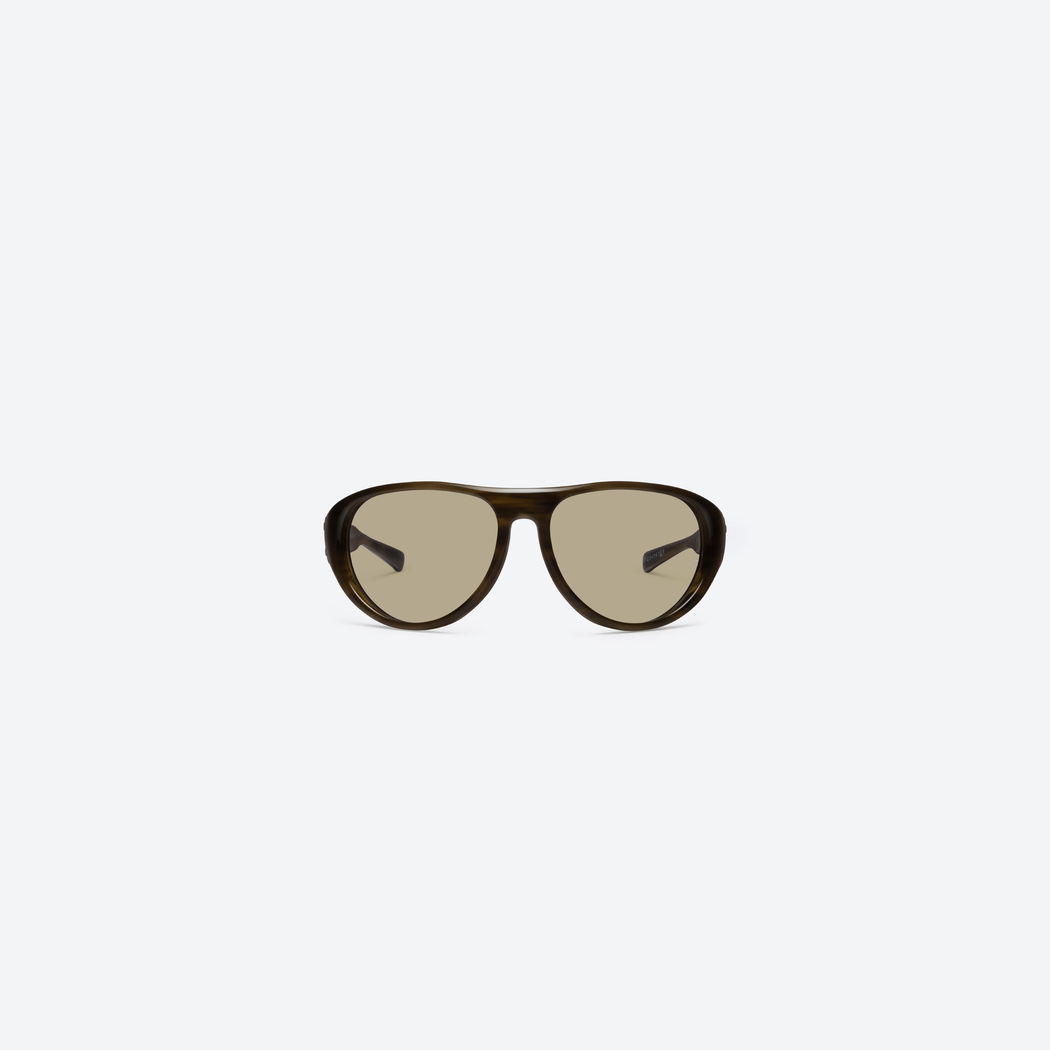 A front view of Gentle Monster Maison Margiela - MM325 T14 Tortoise Acetate framed Aviator sunglasses.