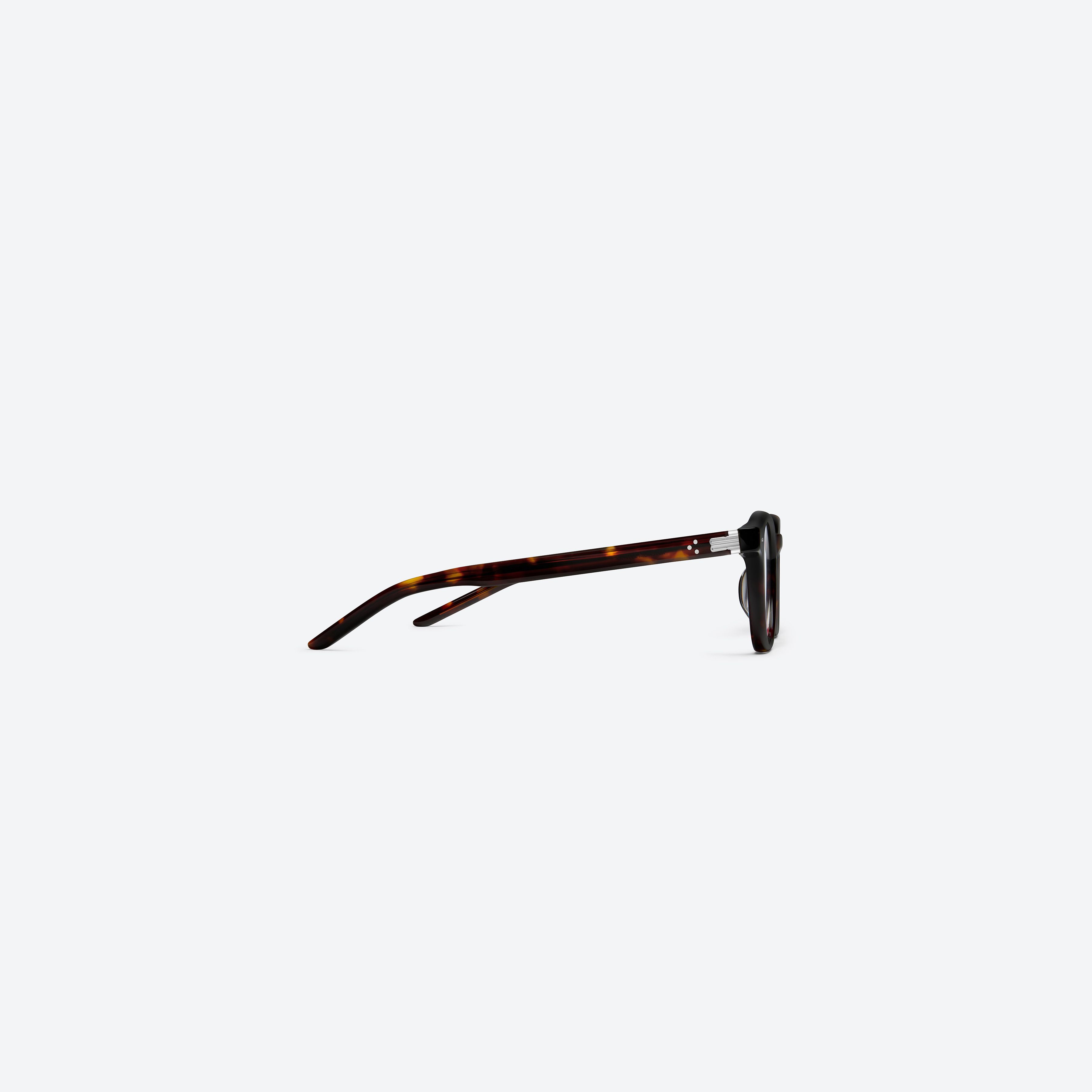 A detailed right view of Gentle Monster Poet T1 Tortoise Acetate framed Square glasses.