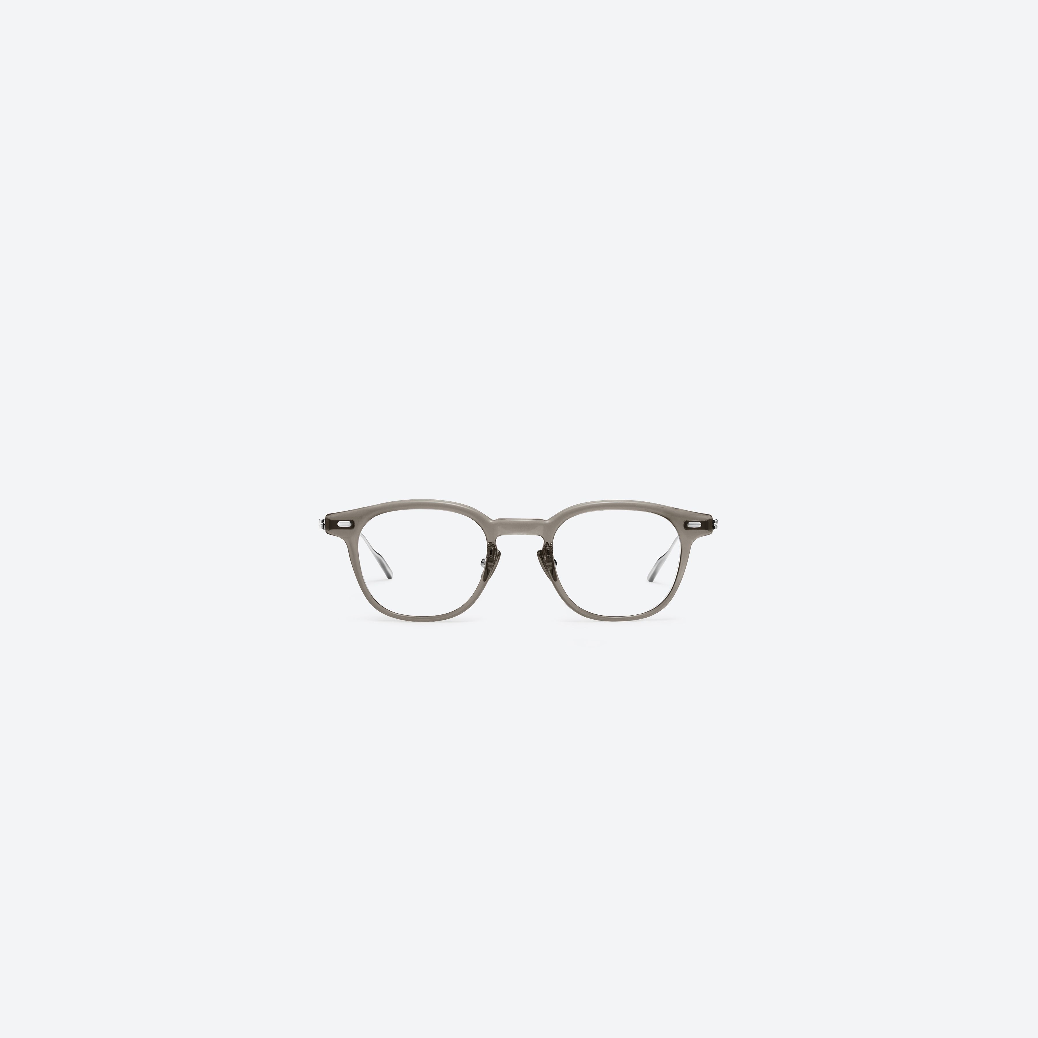 A front view of Gentle Monster Odin Brc17 Similar Brown Mixed framed Square glasses.