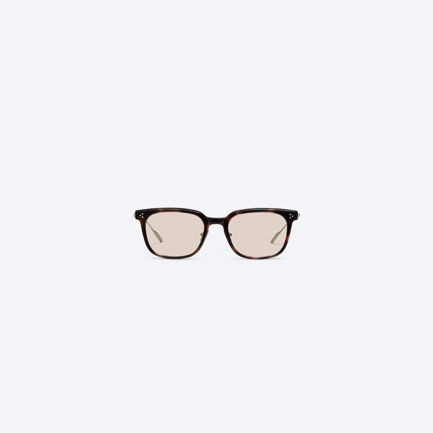 A front view of Gentle Monster Noa T1 Tortoise Mixed framed Square sunglasses.