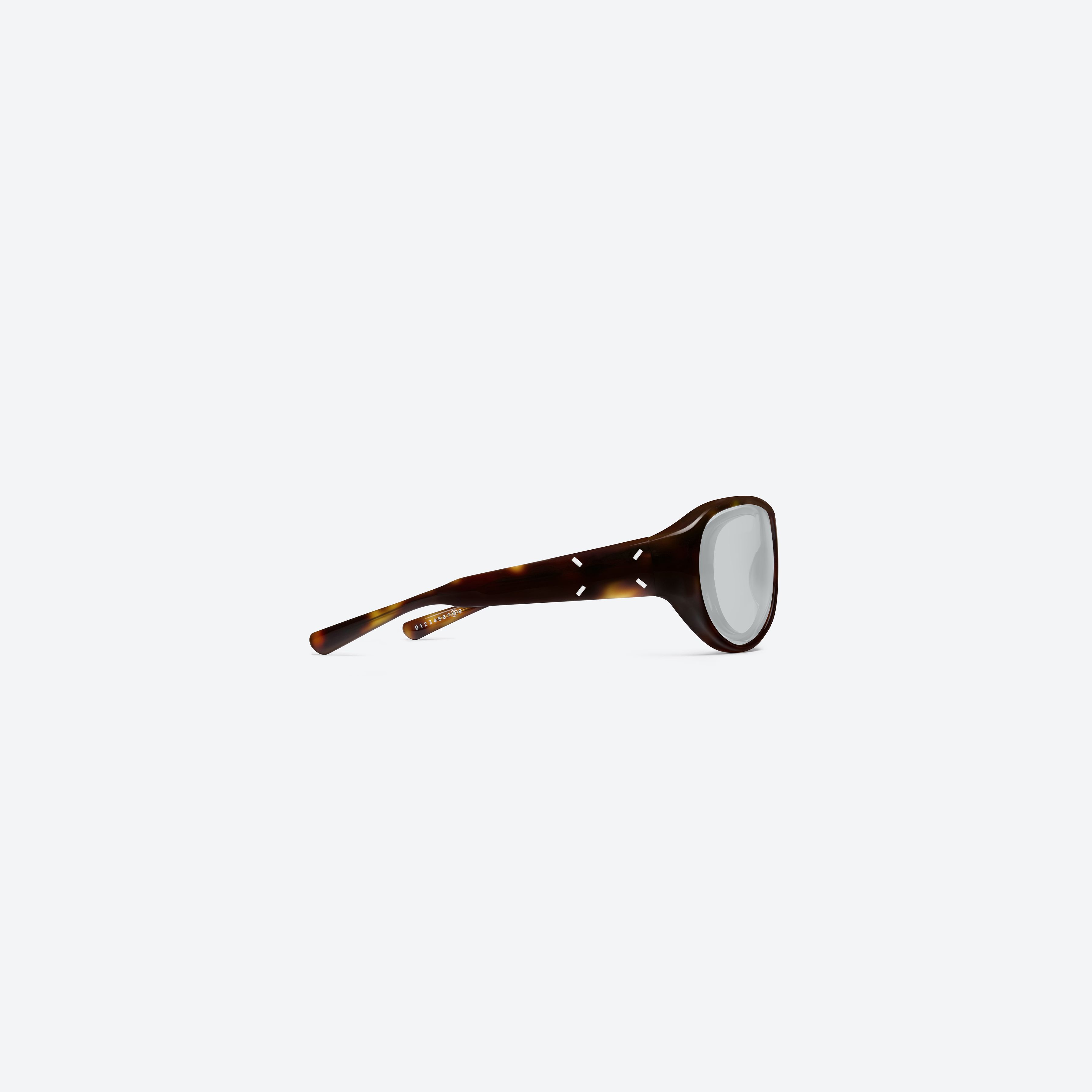 A detailed right view of Gentle Monster Maison Margiela - MM325S L2 Tortoise Acetate framed Aviator sunglasses.
