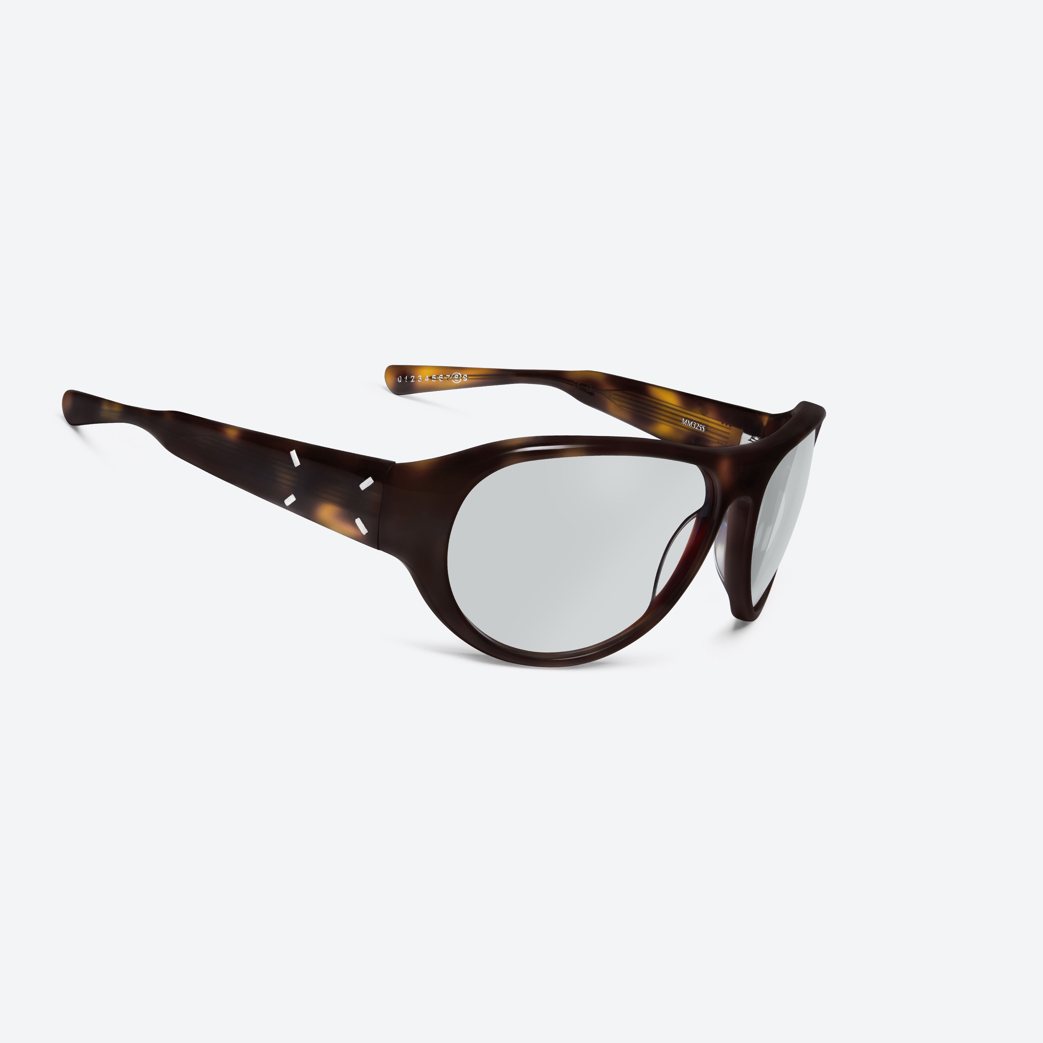 45-degree detailed view of Gentle Monster Maison Margiela - MM325S L2 Tortoise Acetate framed Aviator sunglasses.