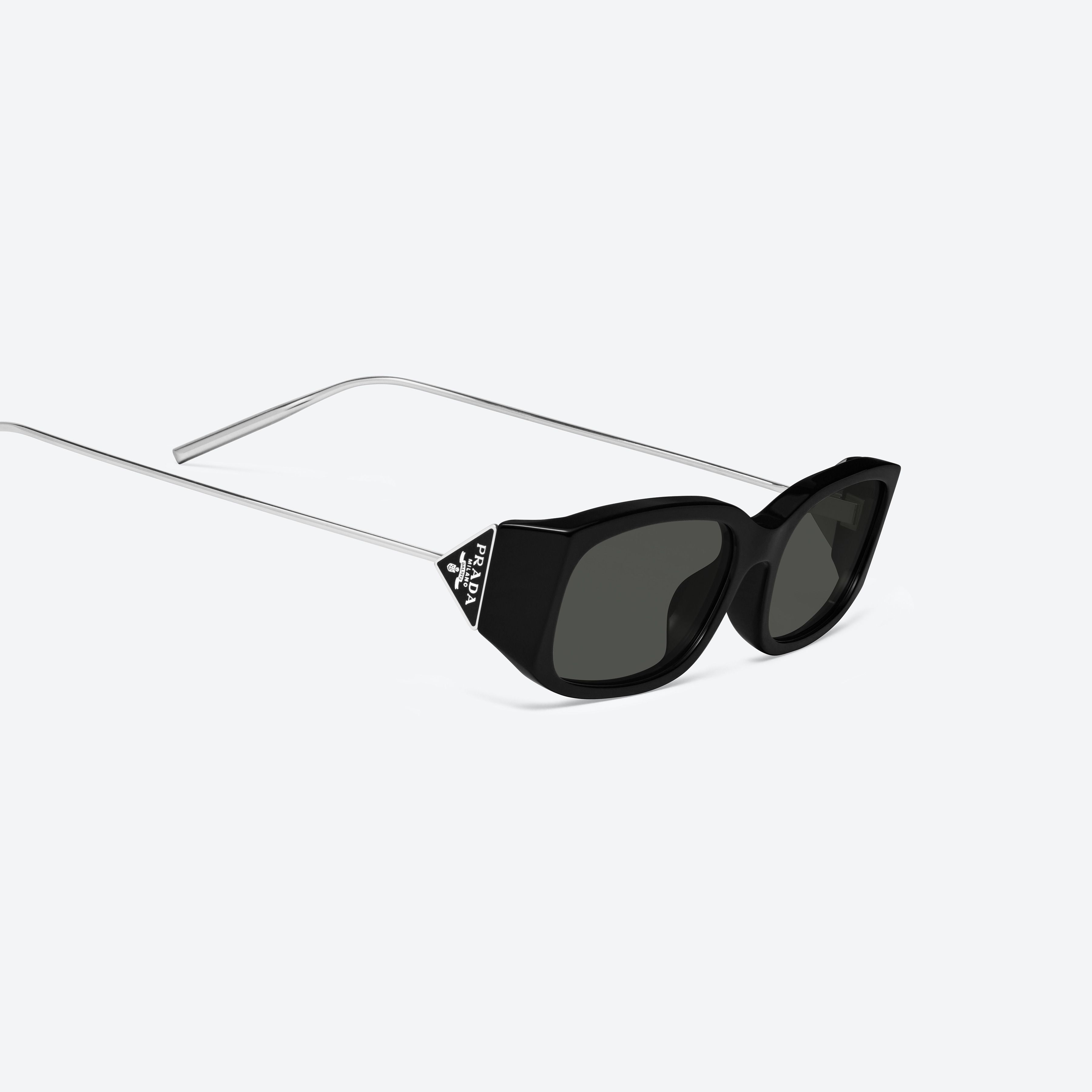 45-degree detailed view of Gentle Monster Prada Gentle Monster 1 01 Black Mixed framed Square sunglasses.