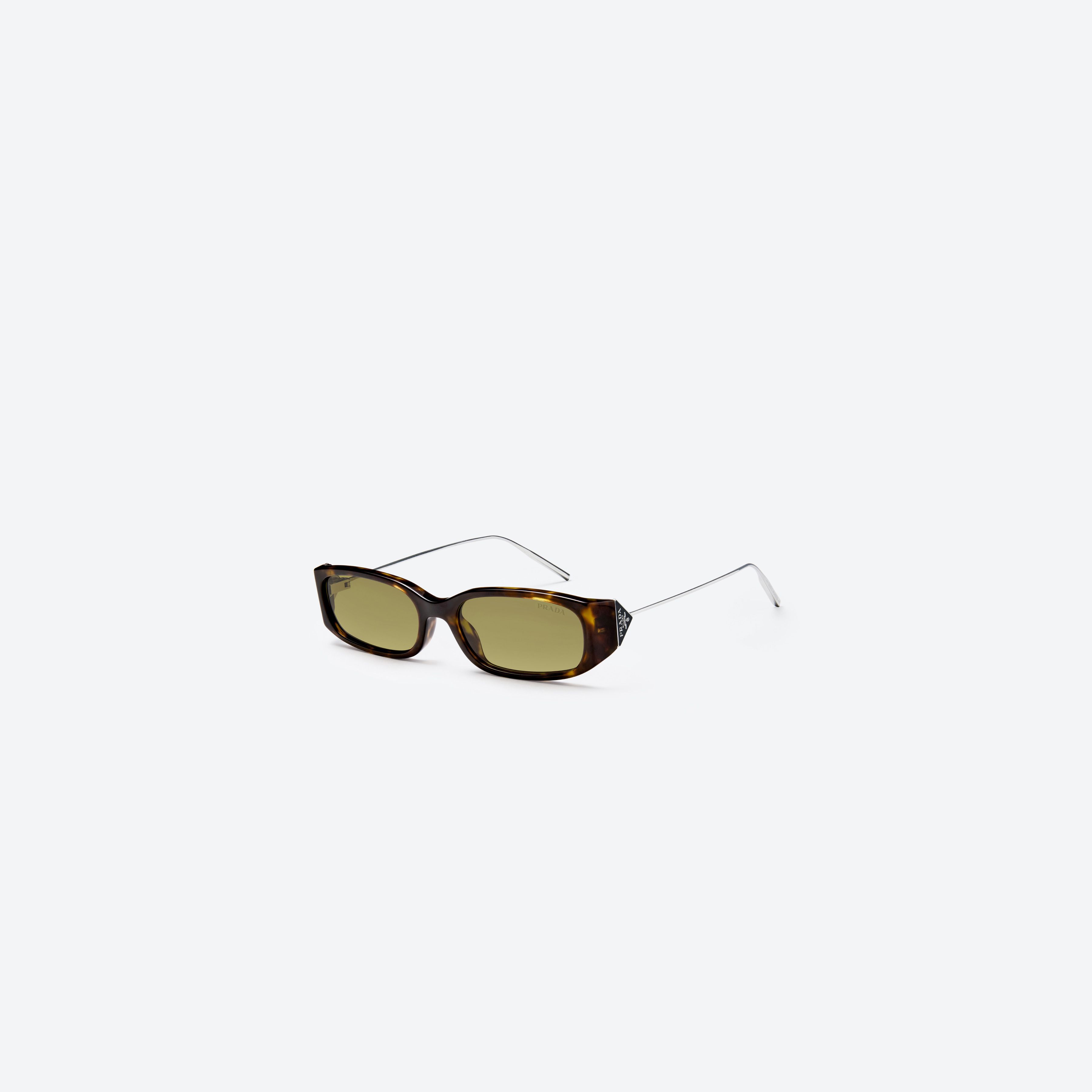 45-degree view of Gentle Monster Prada Gentle Monster 1 T9 Tortoise Mixed framed Square sunglasses.